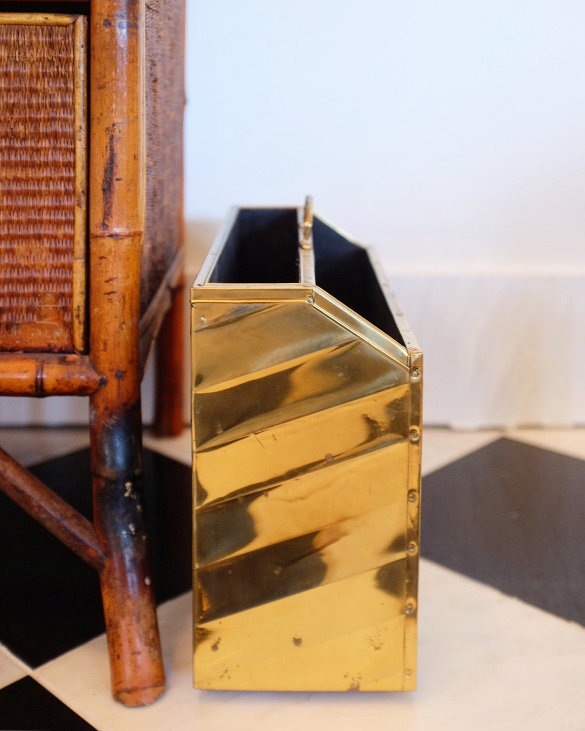 English Brass Magazine Rack