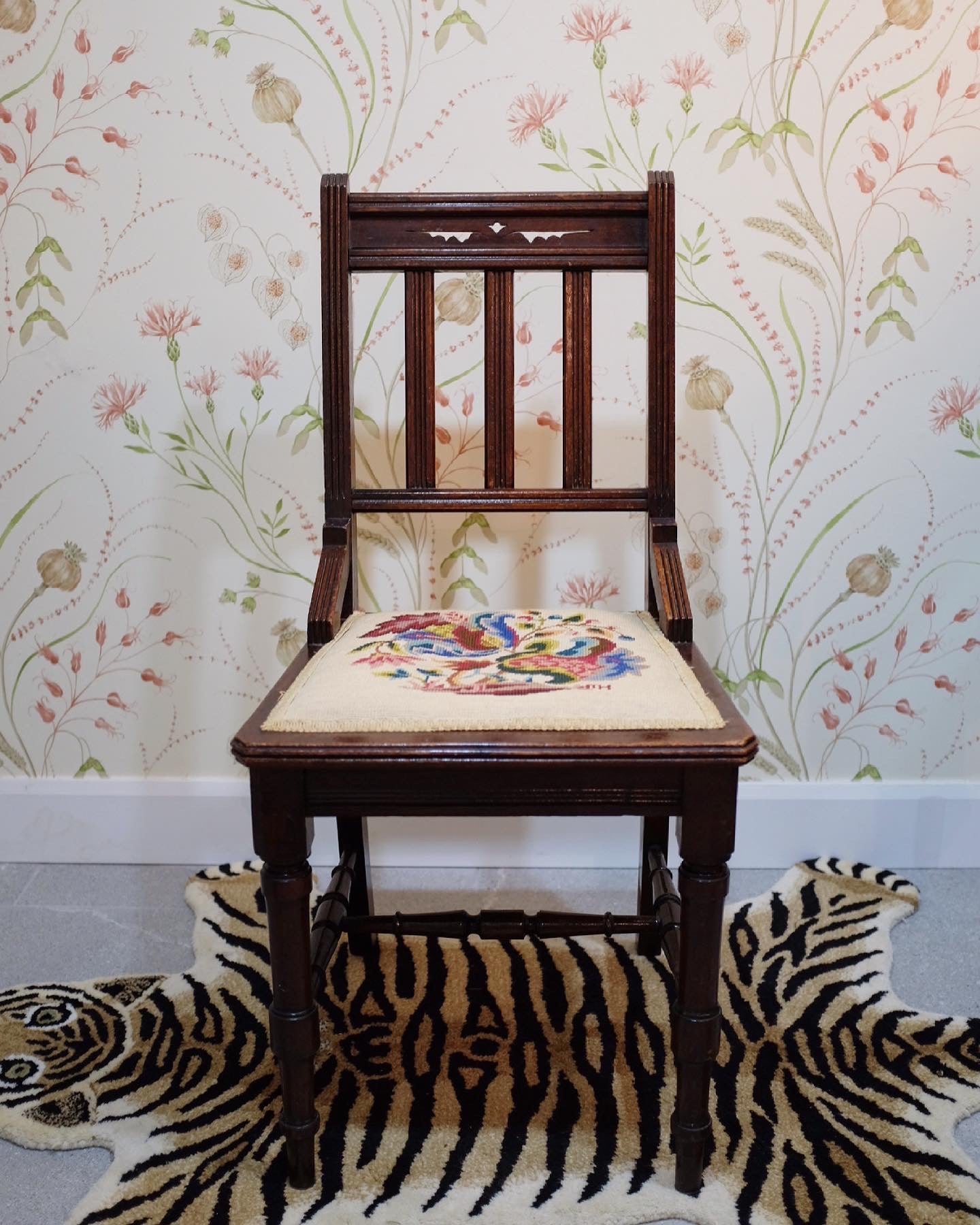Needlepoint Accent Chair