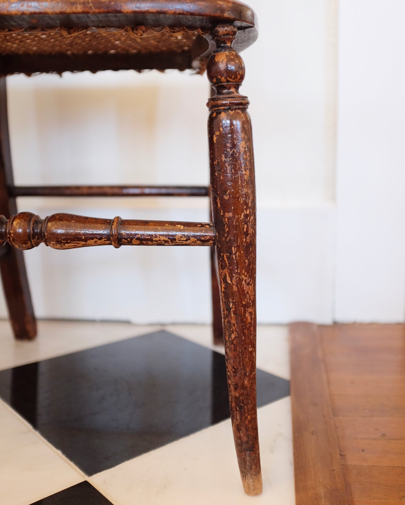 Cane Seat Accent Chair