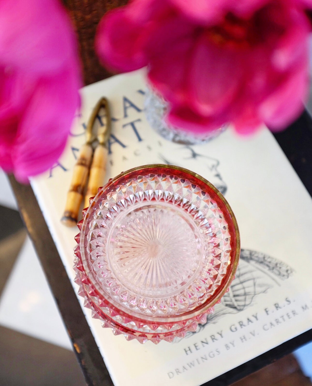 Set of 4 Cranberry Glass Bowls