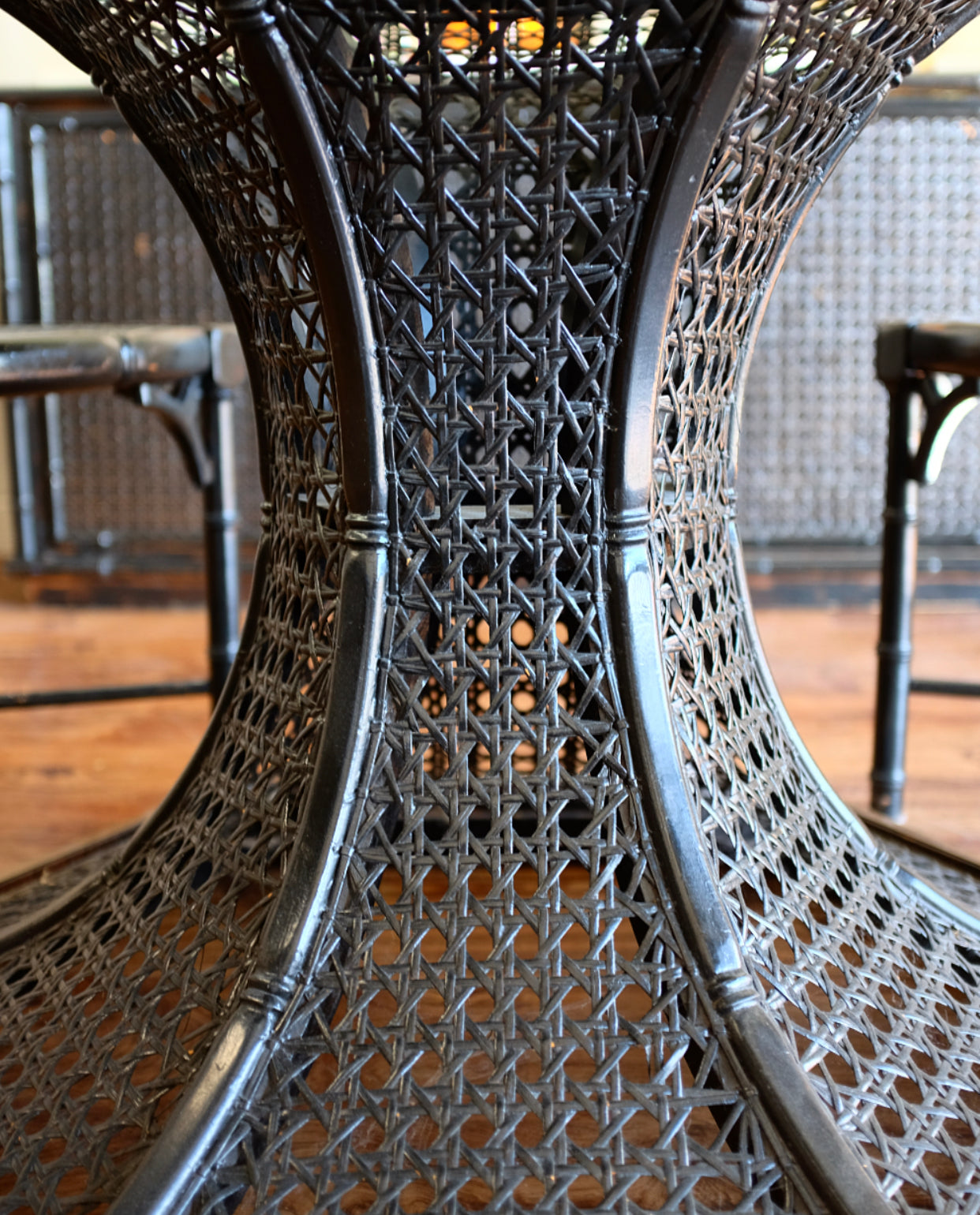 Faux Bamboo & Cane Table and Chairs