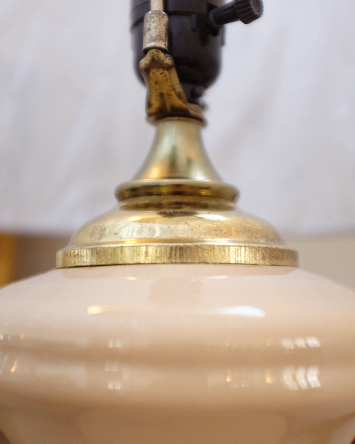 Tall Beige Ceramic Lamp
