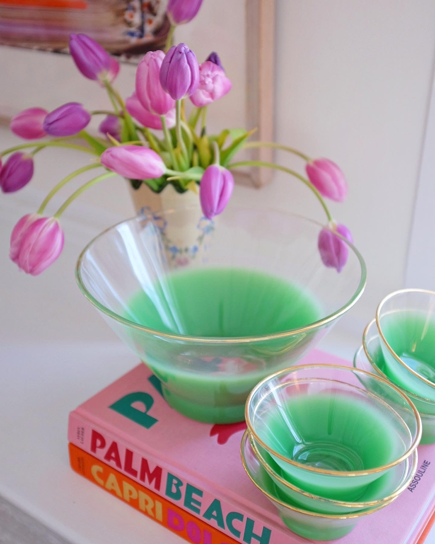 1960s Green Blendo Bowl Set