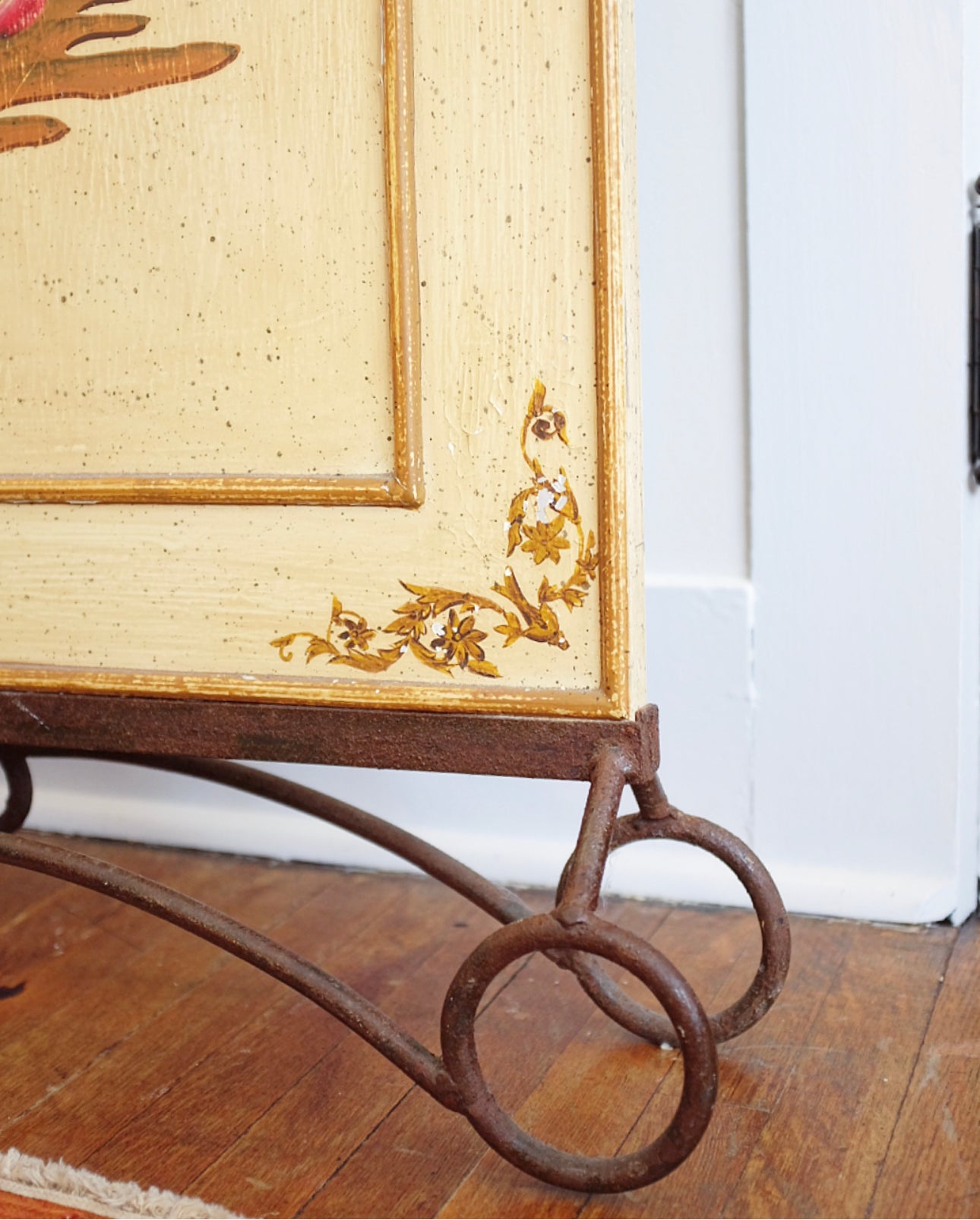 Painted Fireplace Screen