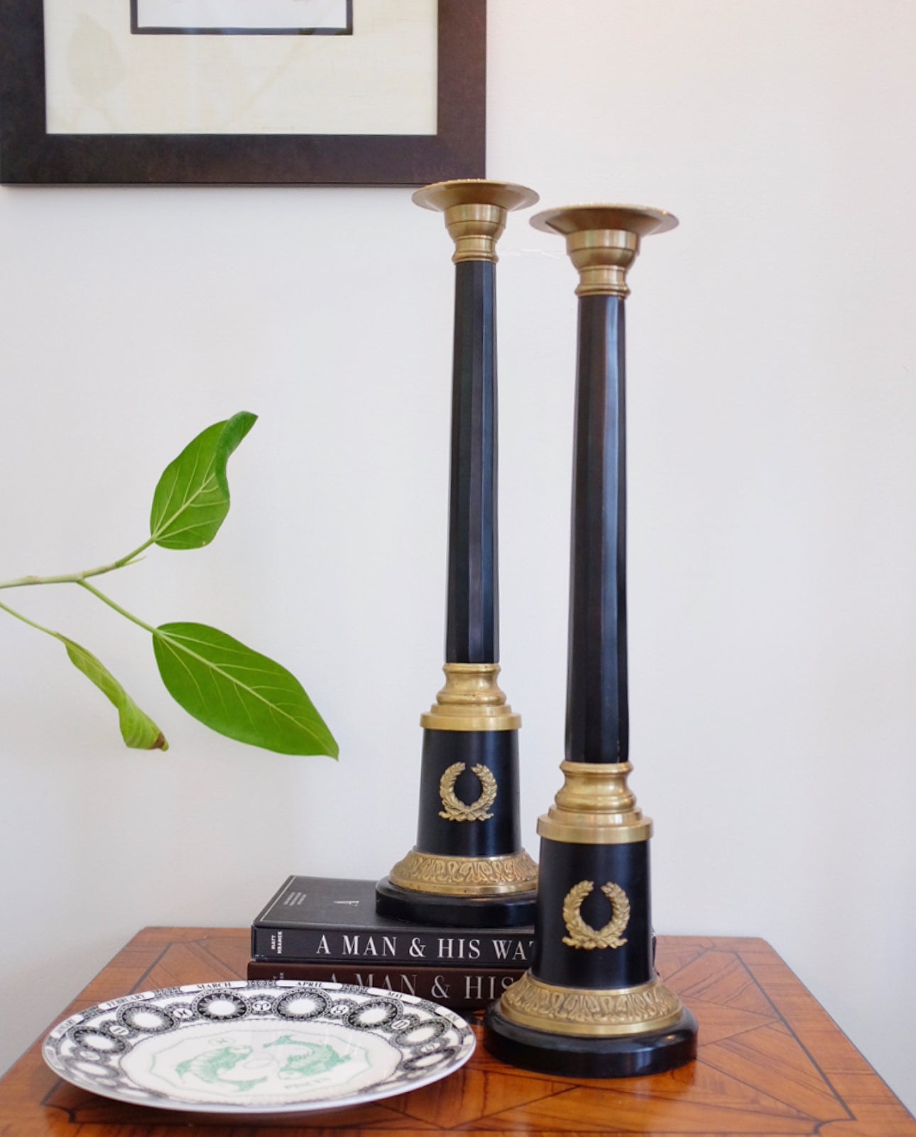 Neoclassical Style Large Candle Sticks