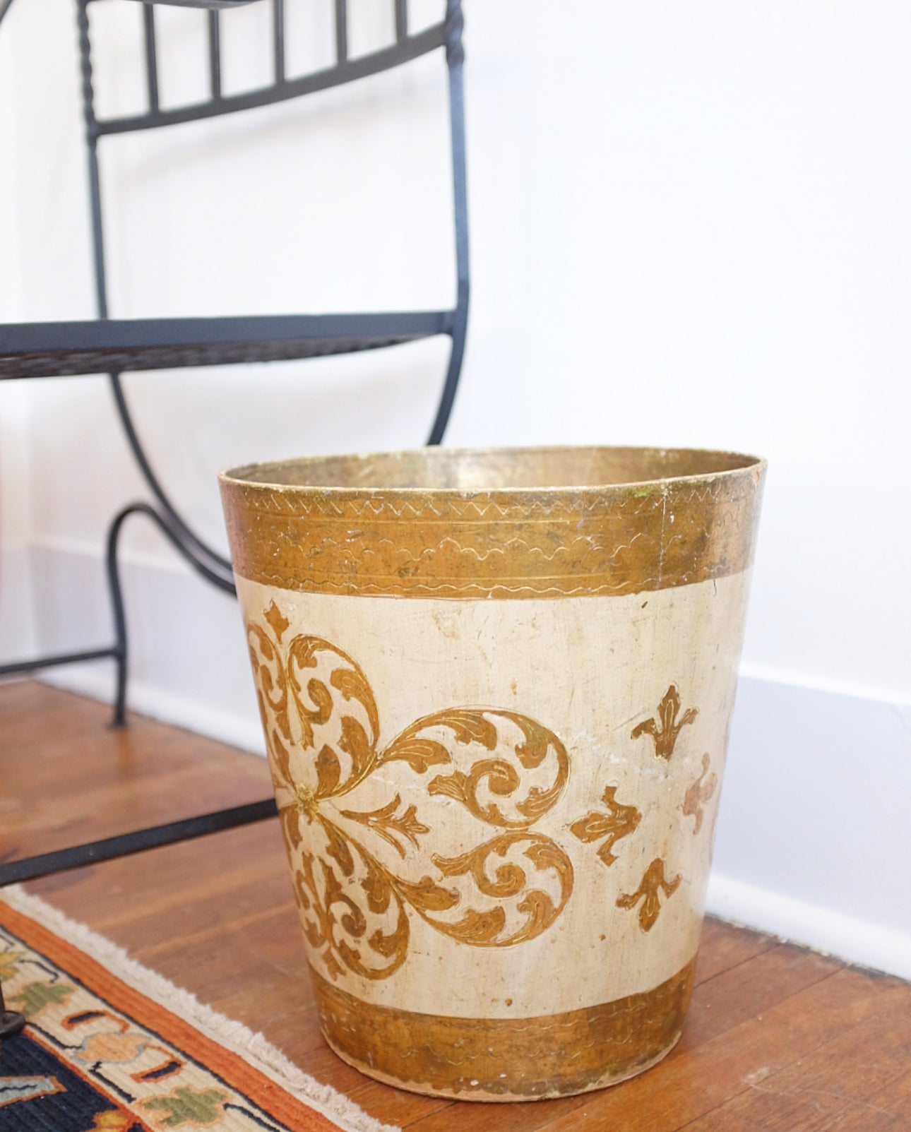 1950's Florentine Wastepaper Basket