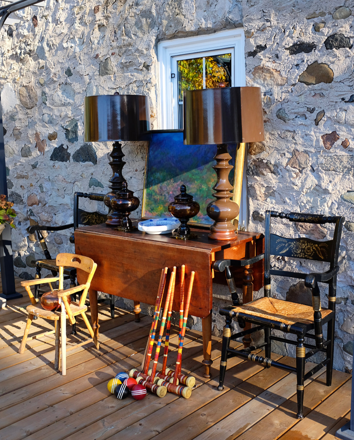 Tall Chocolate Brown Lamps & Shades