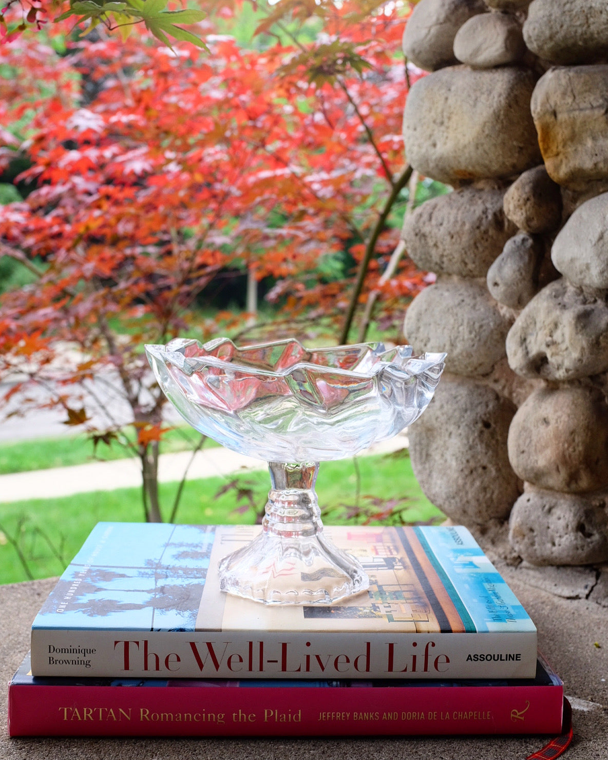 Glass Bowl on Pedestal