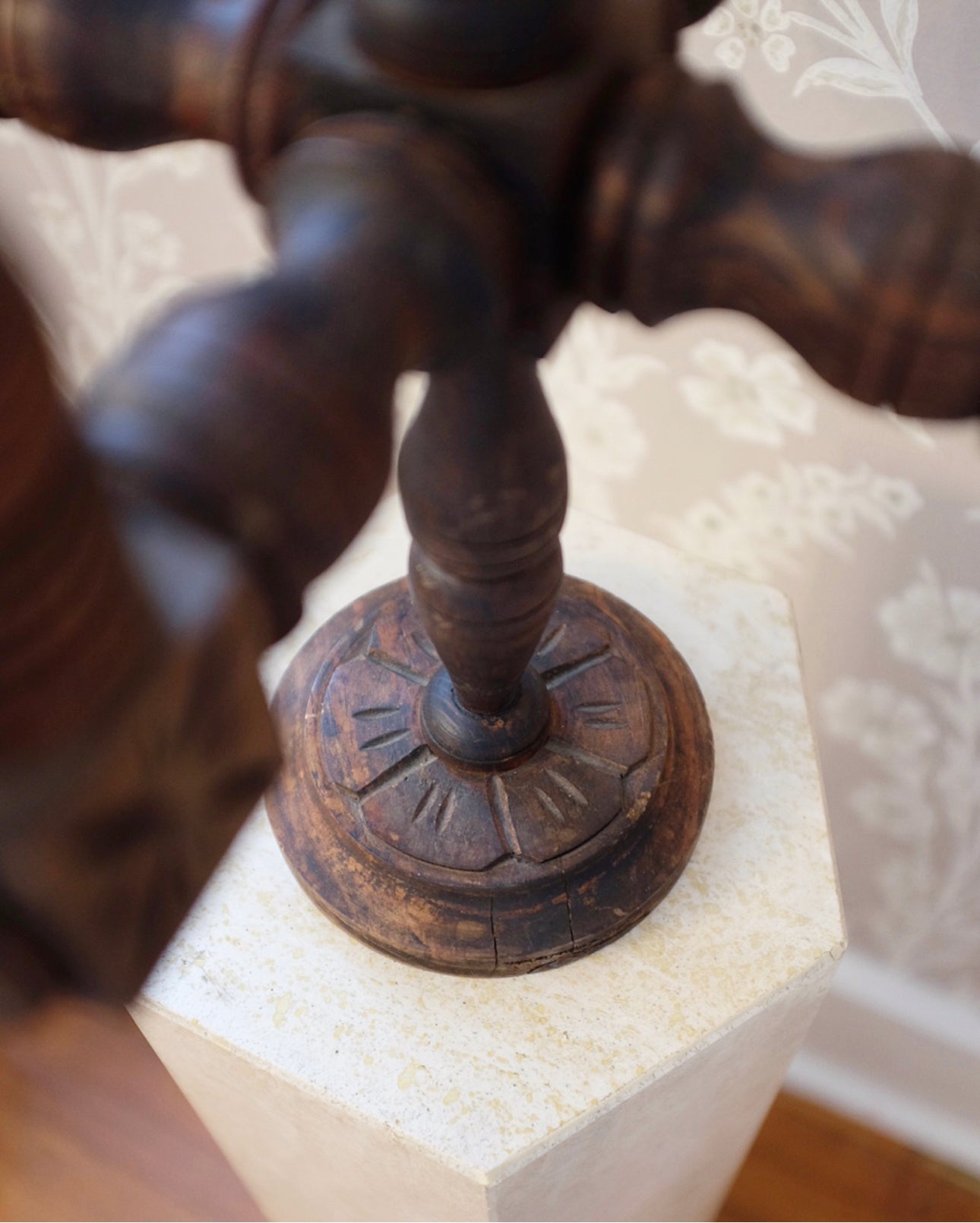 Carved Wood Candelabra