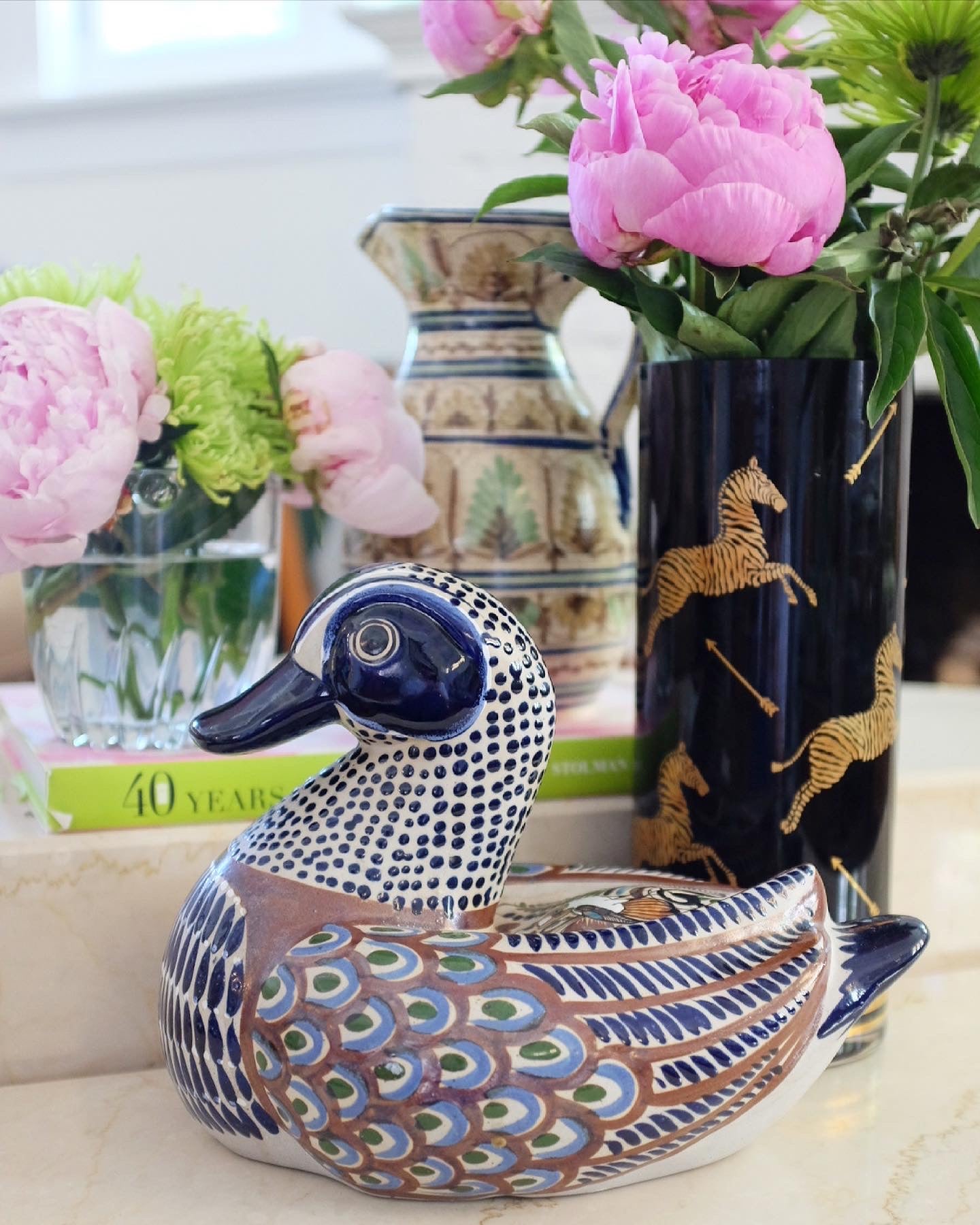 Mexican Hand Painted Large Duck