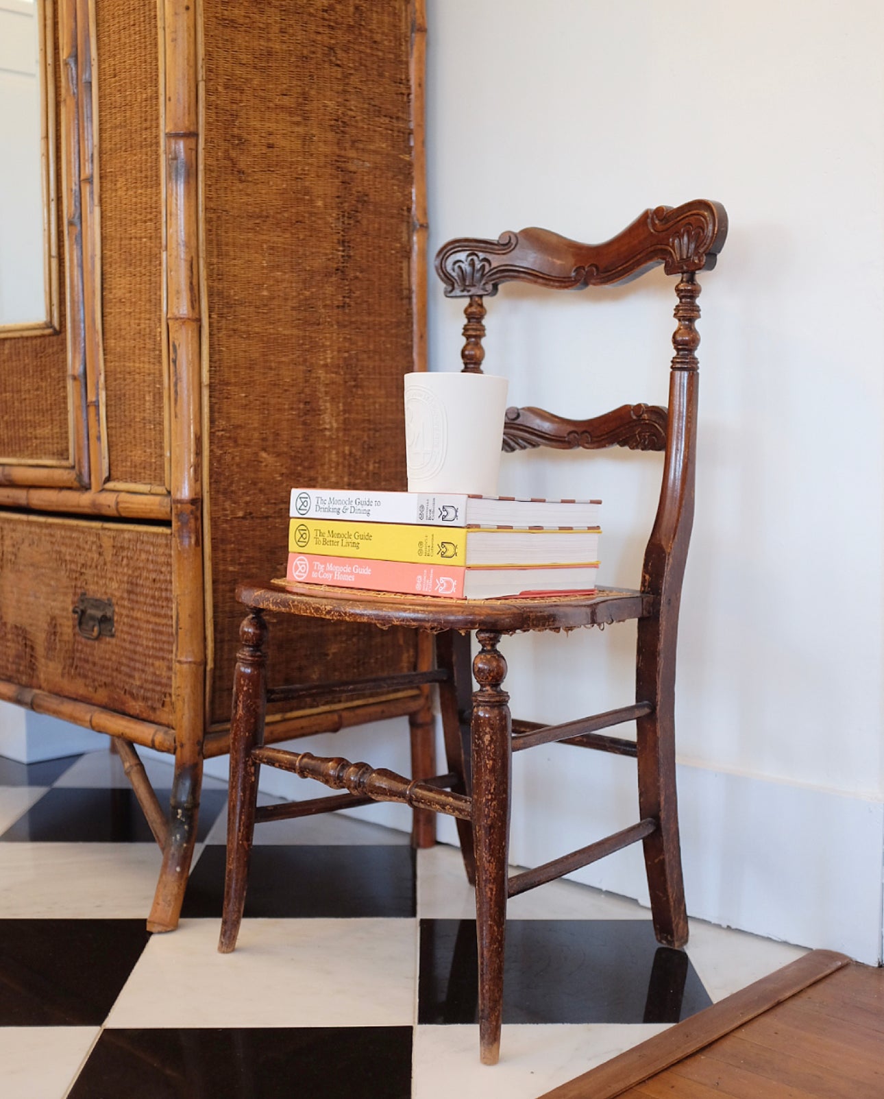 Cane Seat Accent Chair
