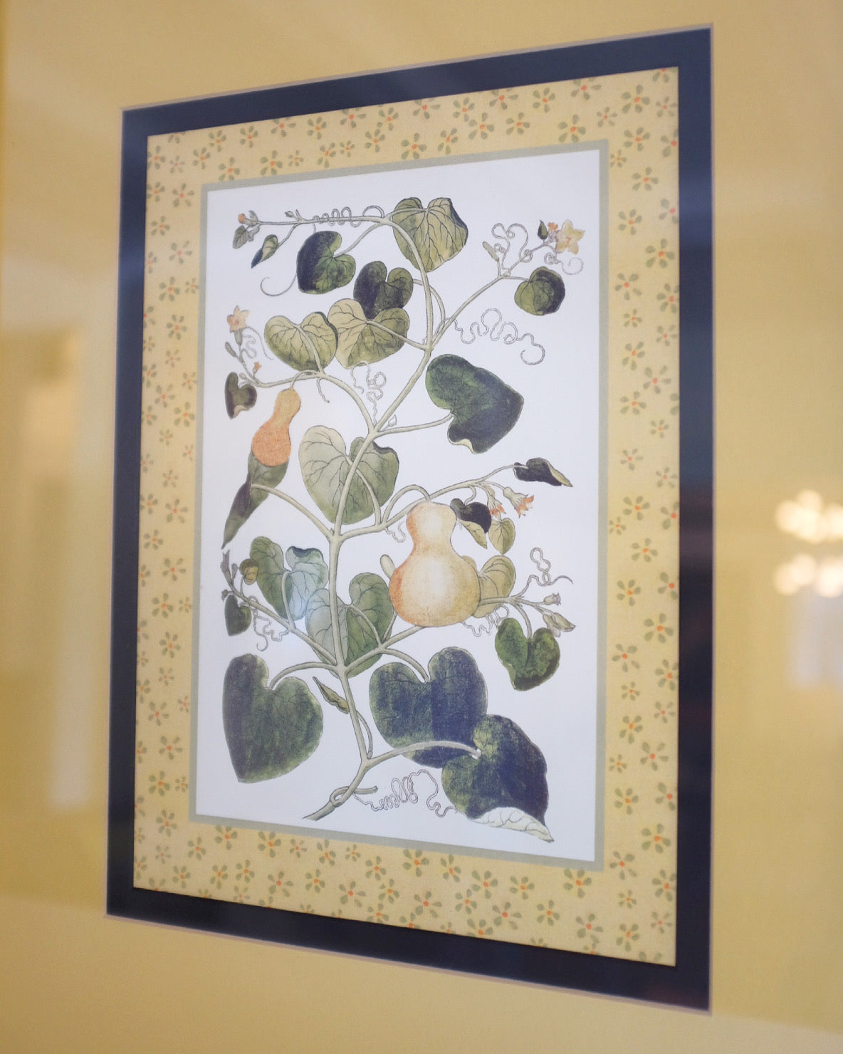 Black, Gold & Yellow Botanical Print