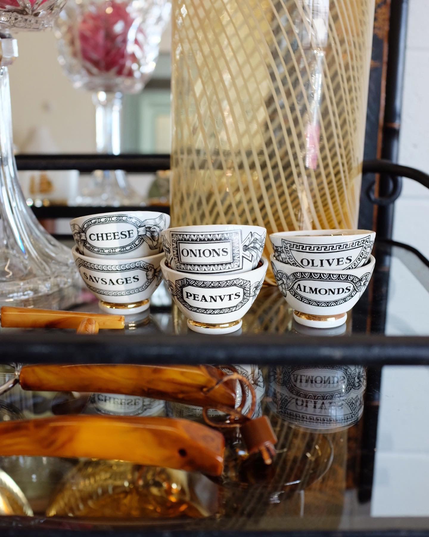 Set of 6 Fornasetti Snack Bowls