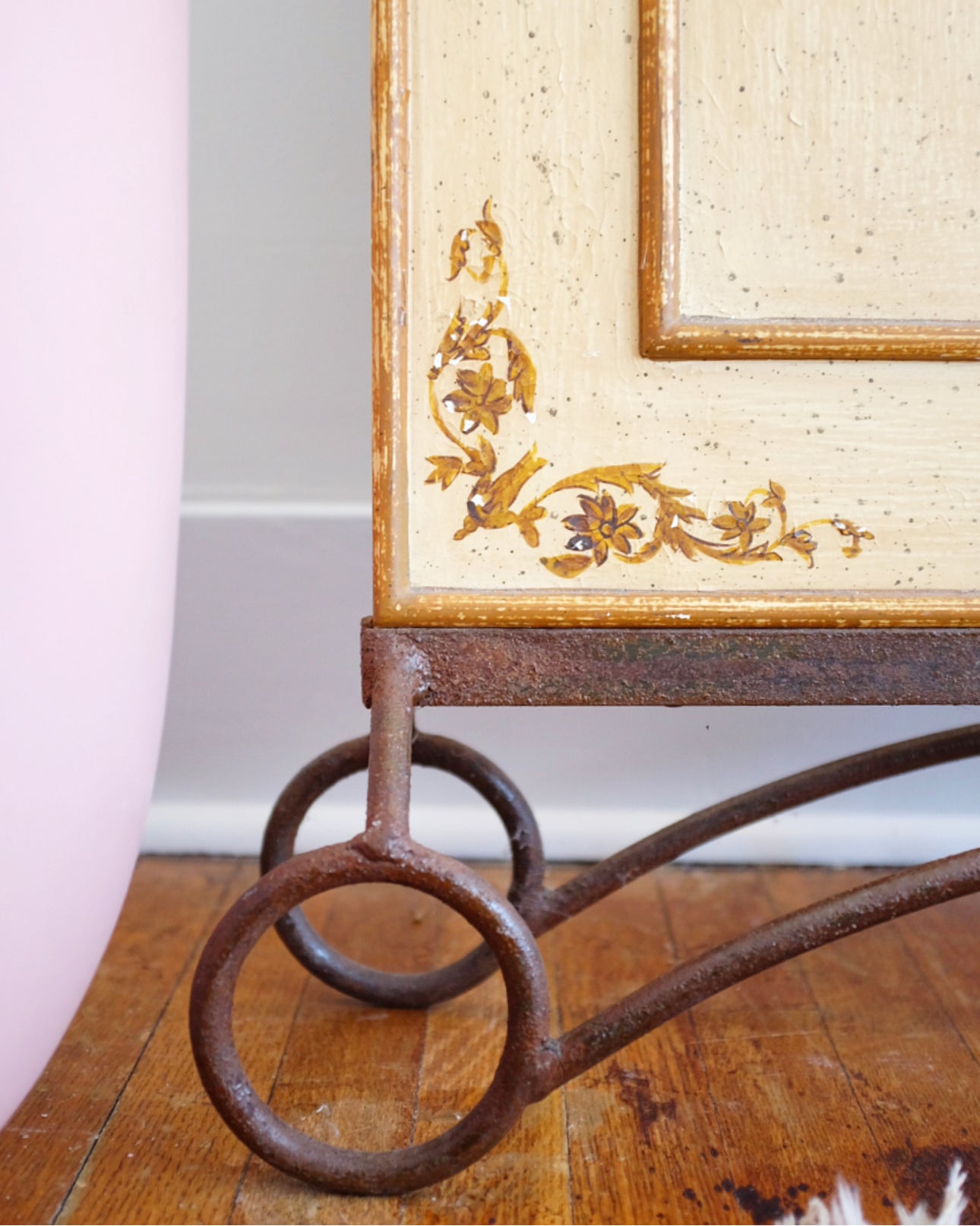 Painted Fireplace Screen