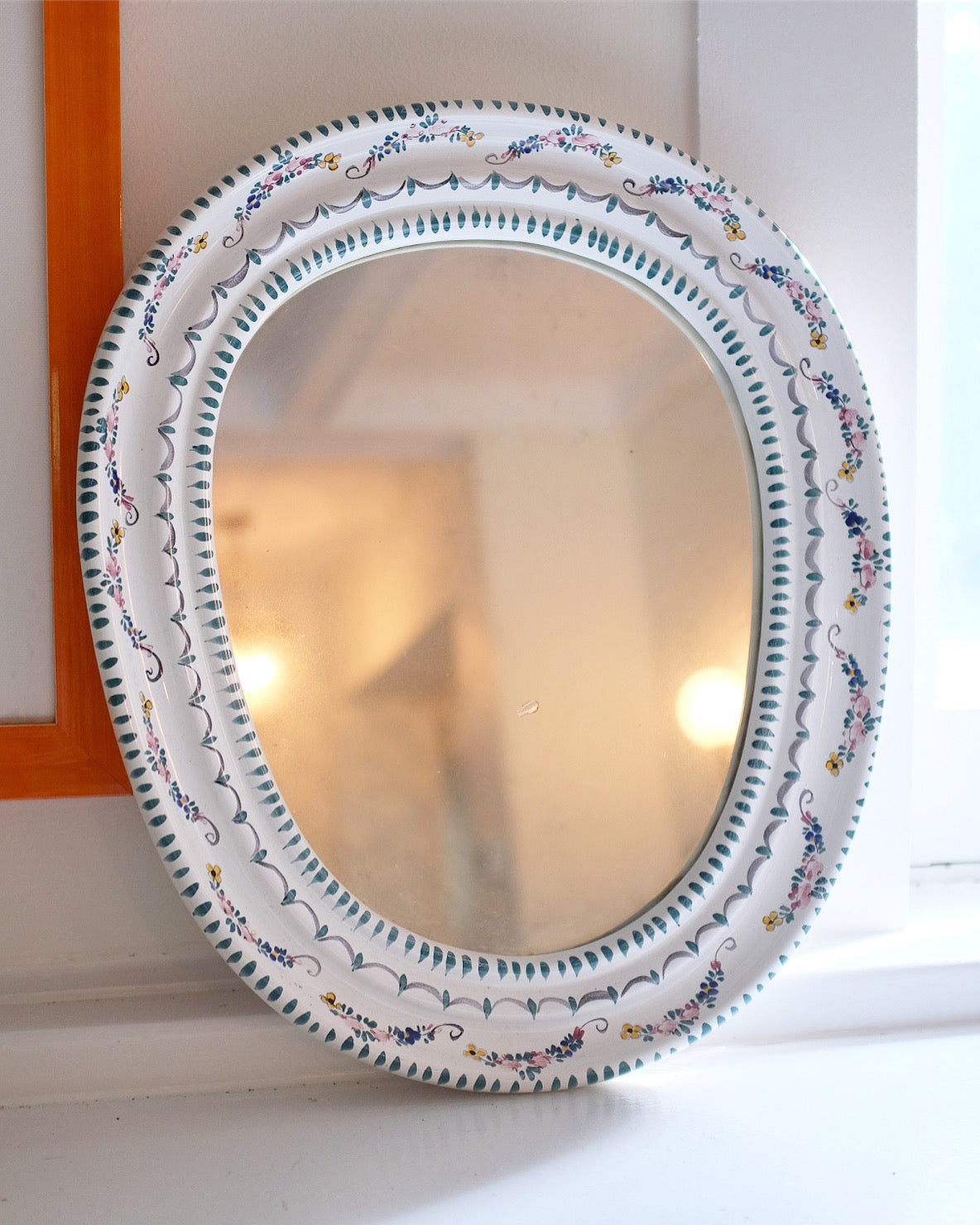 Hand Painted Austrian Mirror
