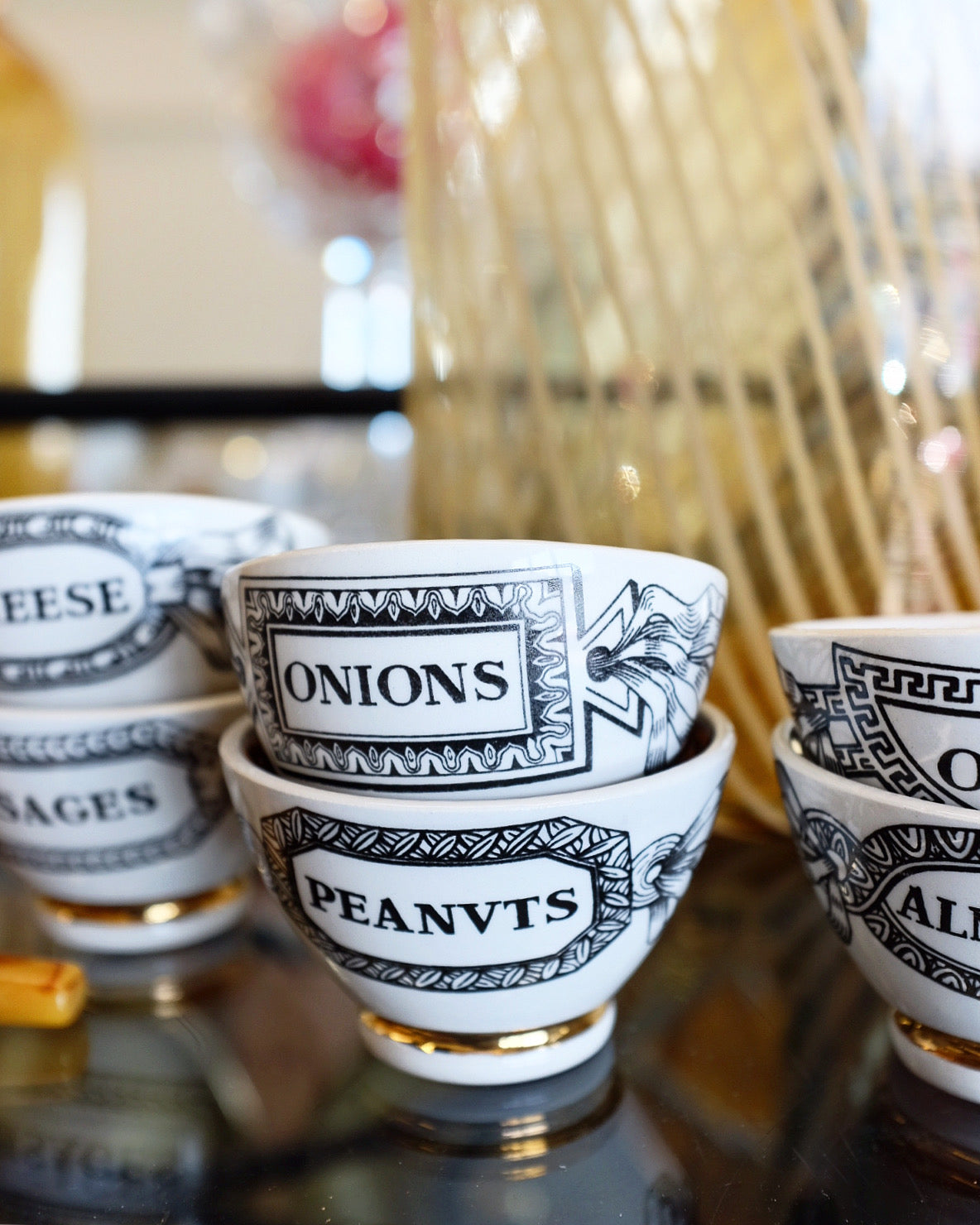 Set of 6 Fornasetti Snack Bowls