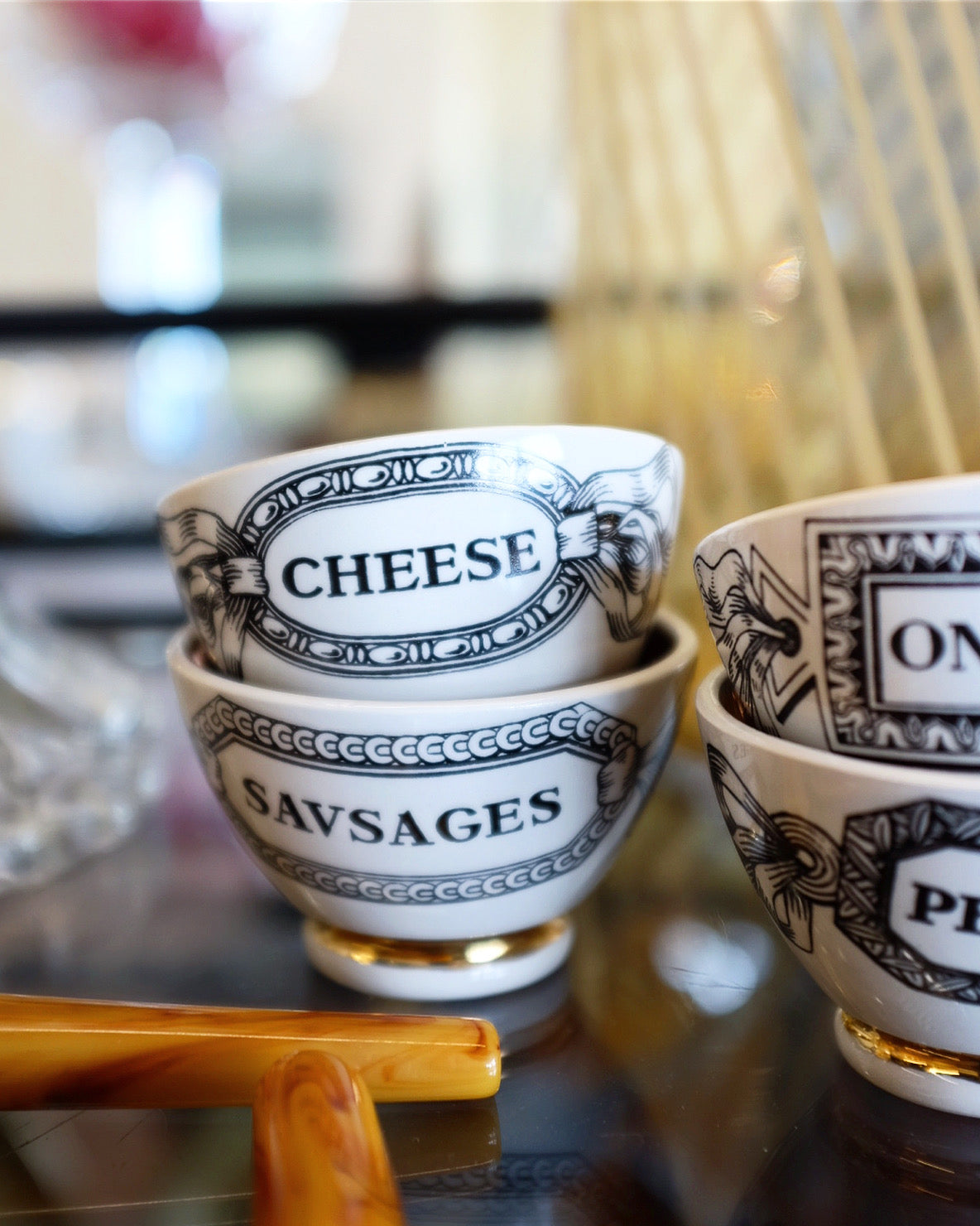 Set of 6 Fornasetti Snack Bowls