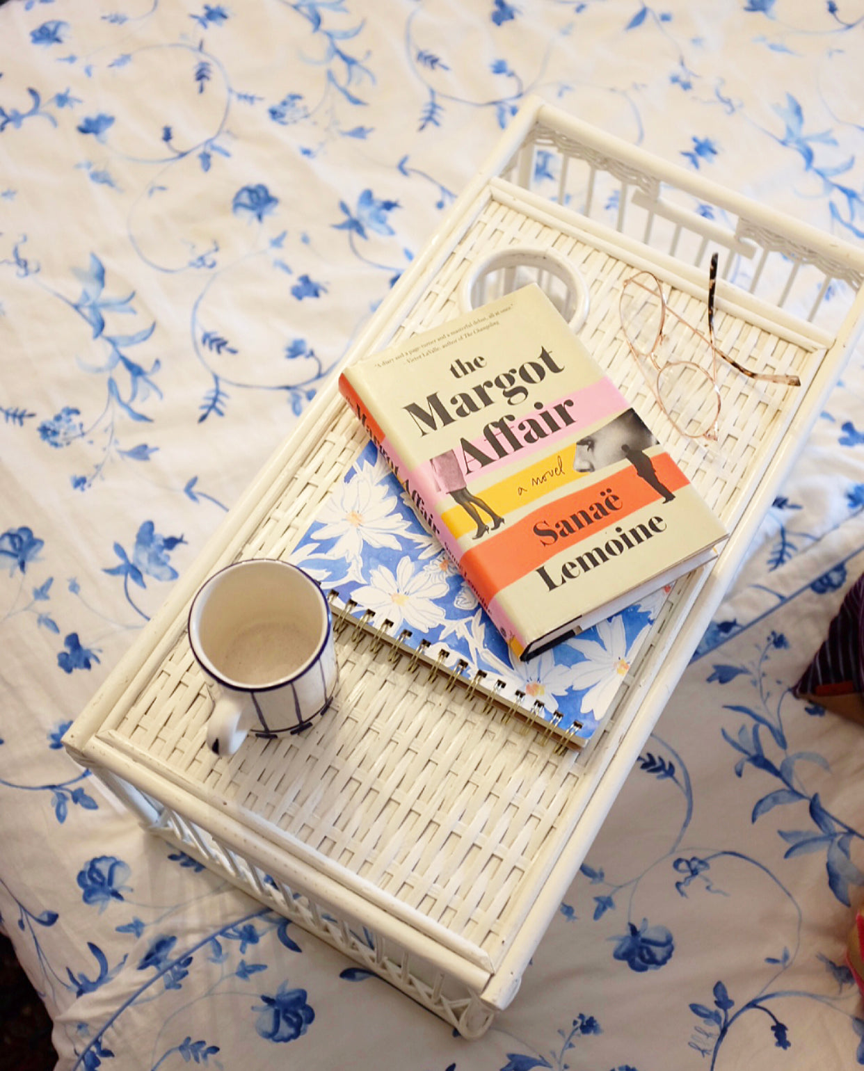 White Wicker Breakfast Tray