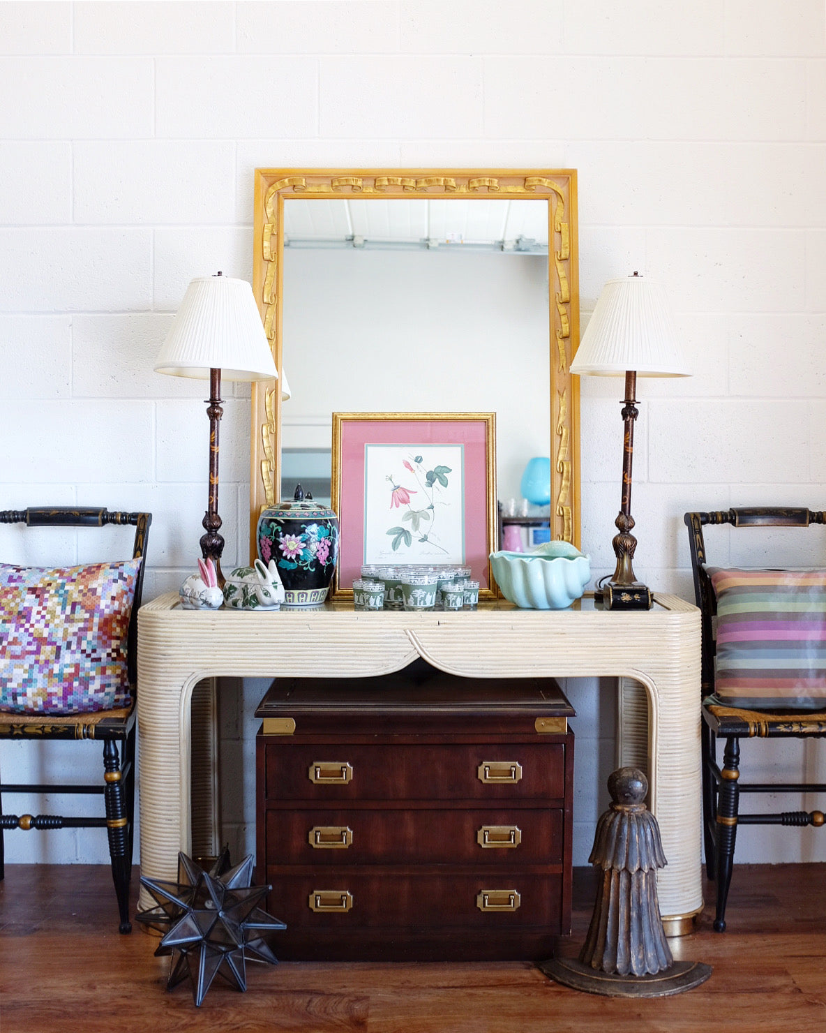 Gold Ribbon Detail Mirror