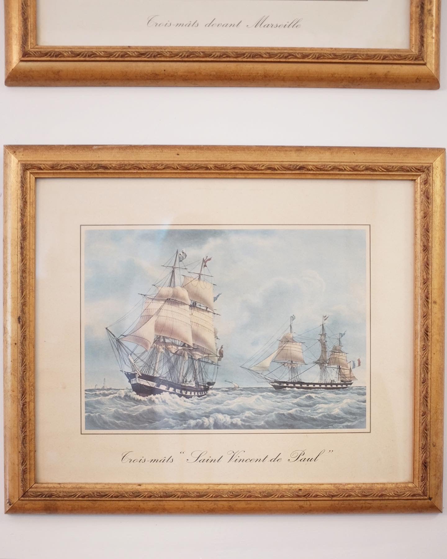 Pair of French Ship Prints