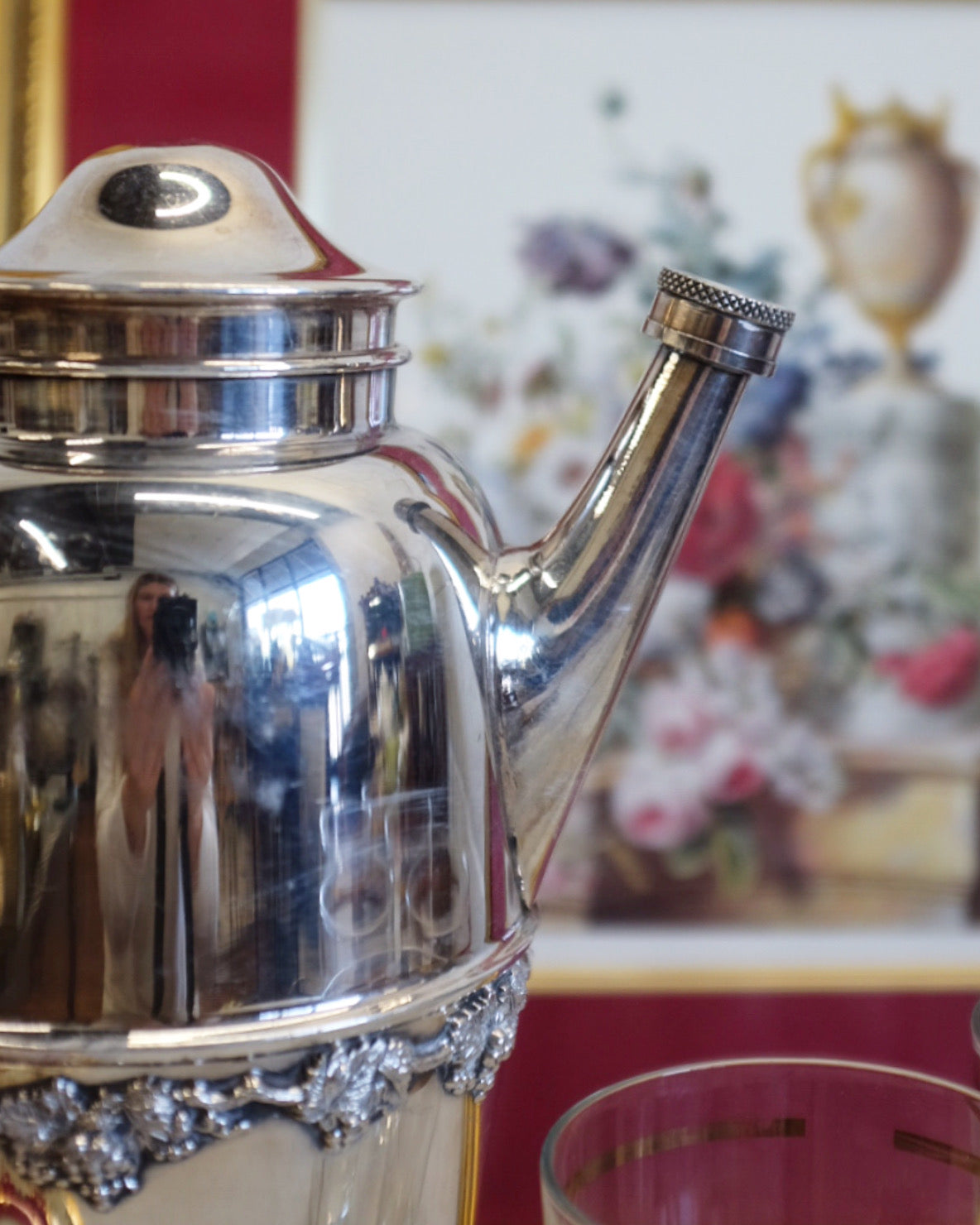 Grape Leaf Silver Plate Cocktail Shaker