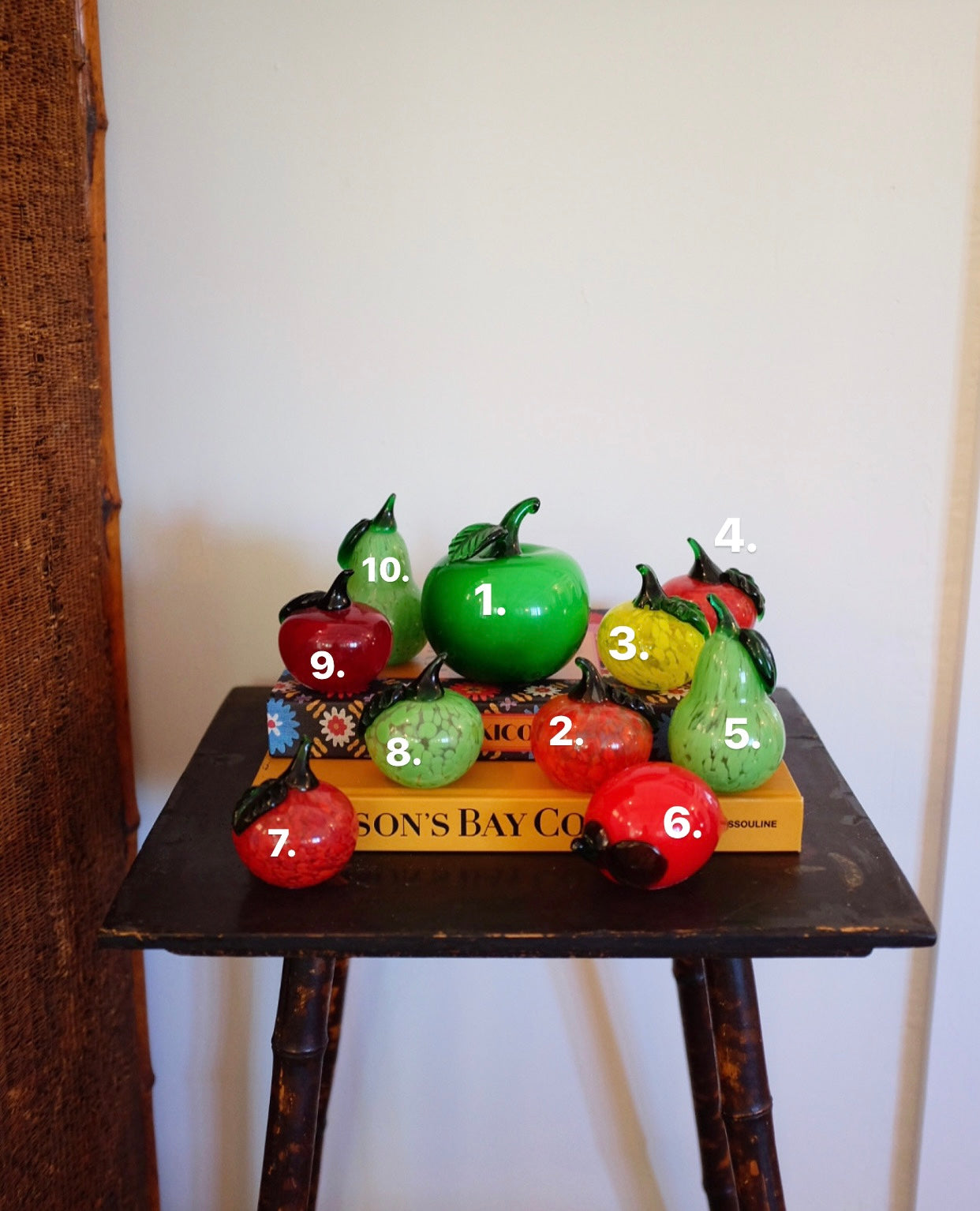 Mid Century Glass Fruit