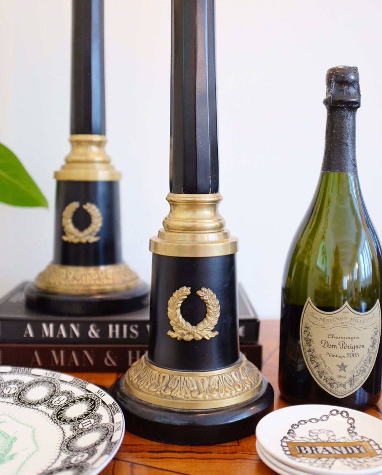 Neoclassical Style Large Candle Sticks