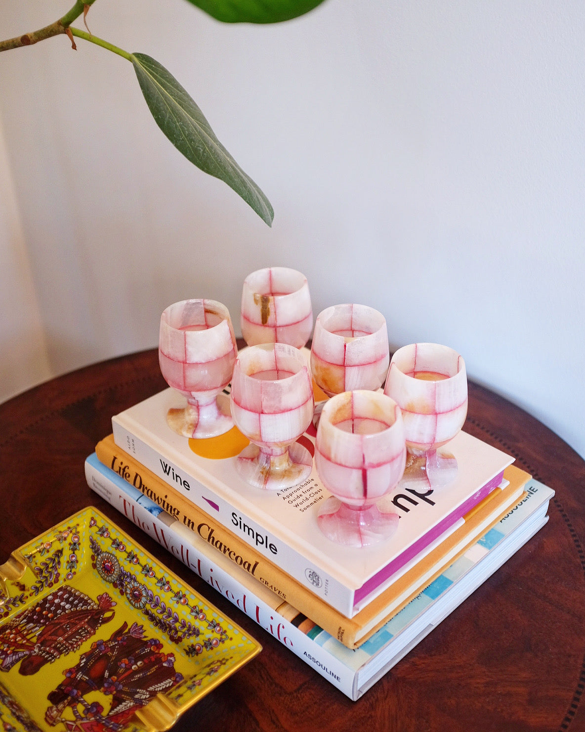 Pink Onyx Mini Goblets