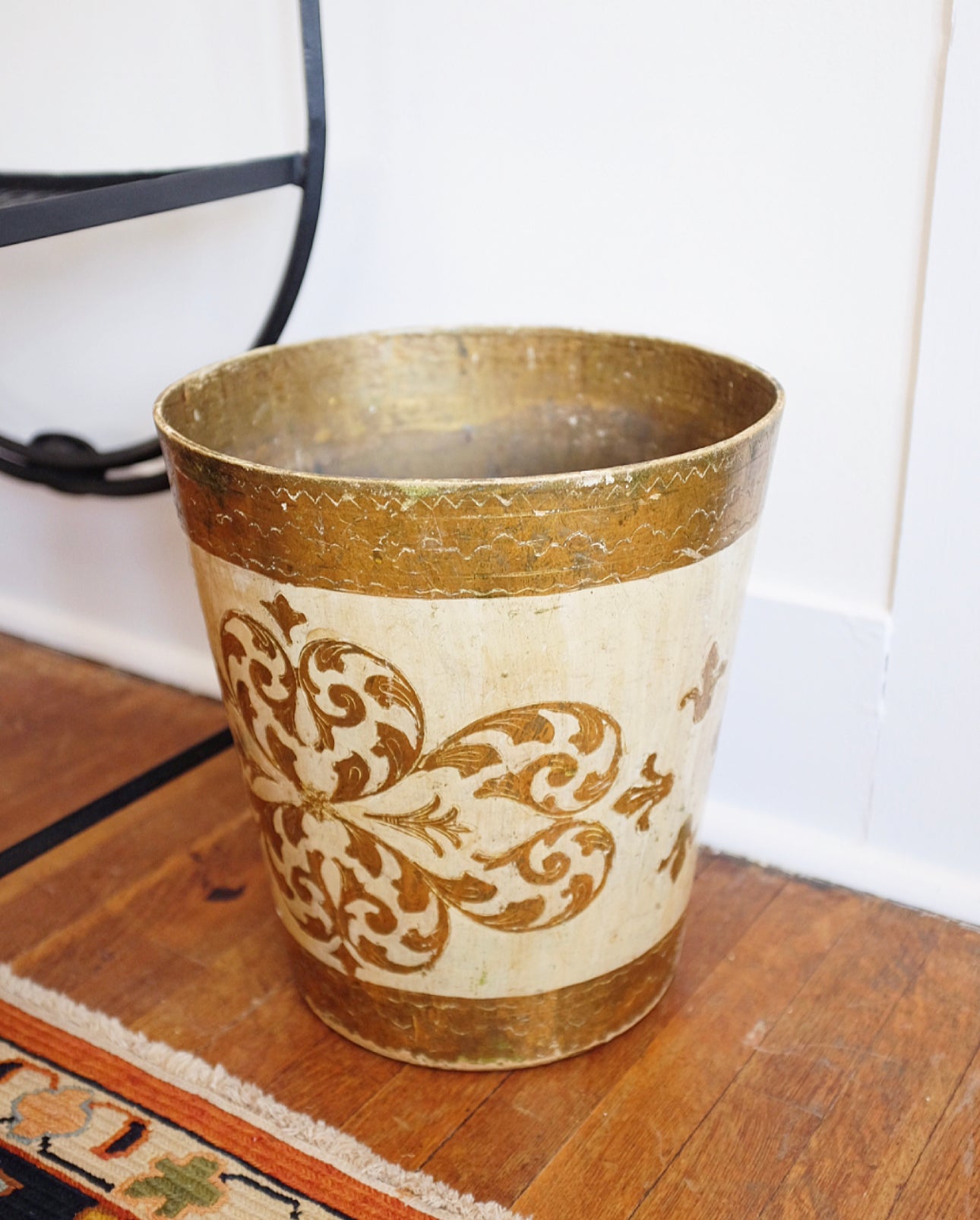 1950's Florentine Wastepaper Basket
