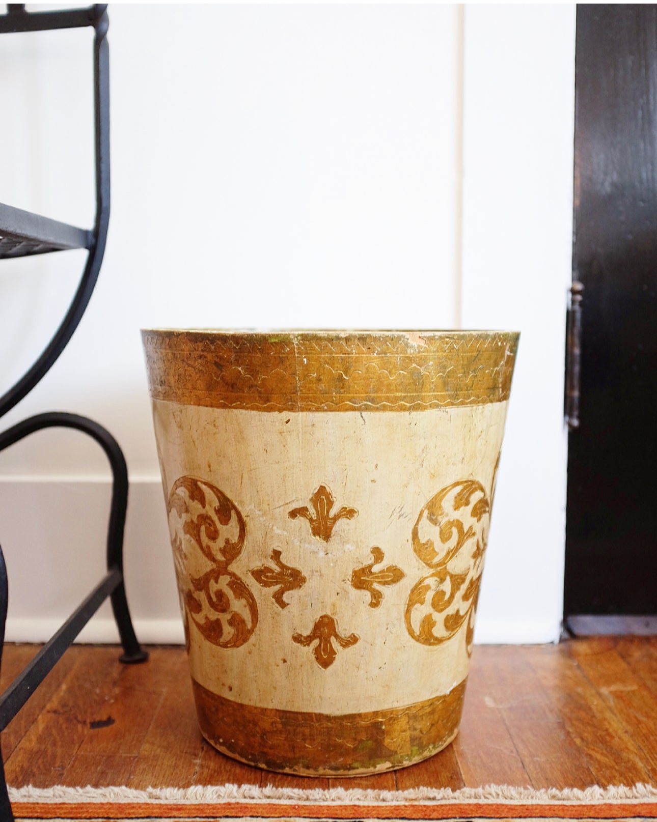 1950's Florentine Wastepaper Basket