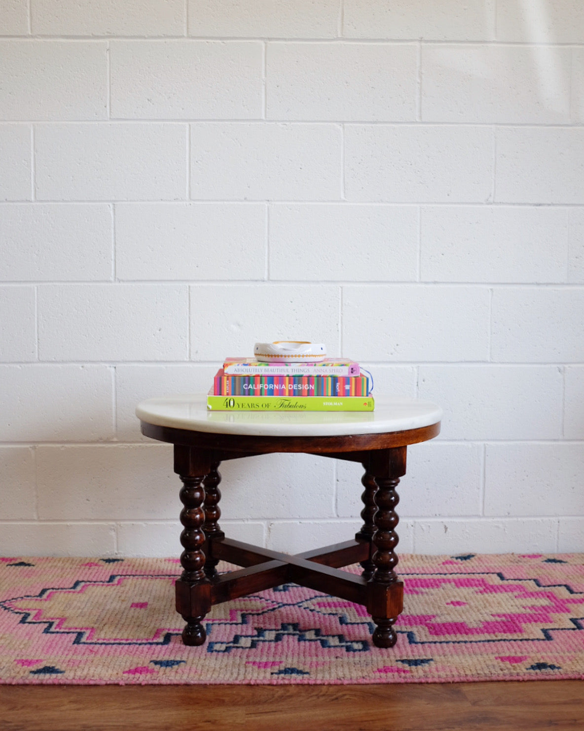 Bobbin Leg Marble Top Table