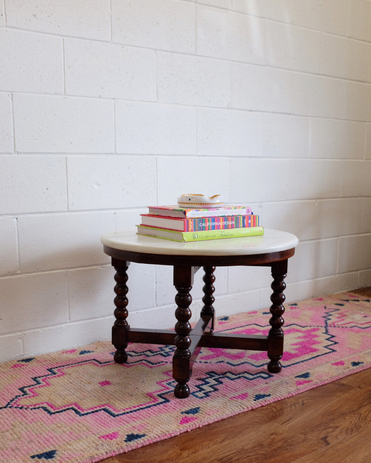 Bobbin Leg Marble Top Table