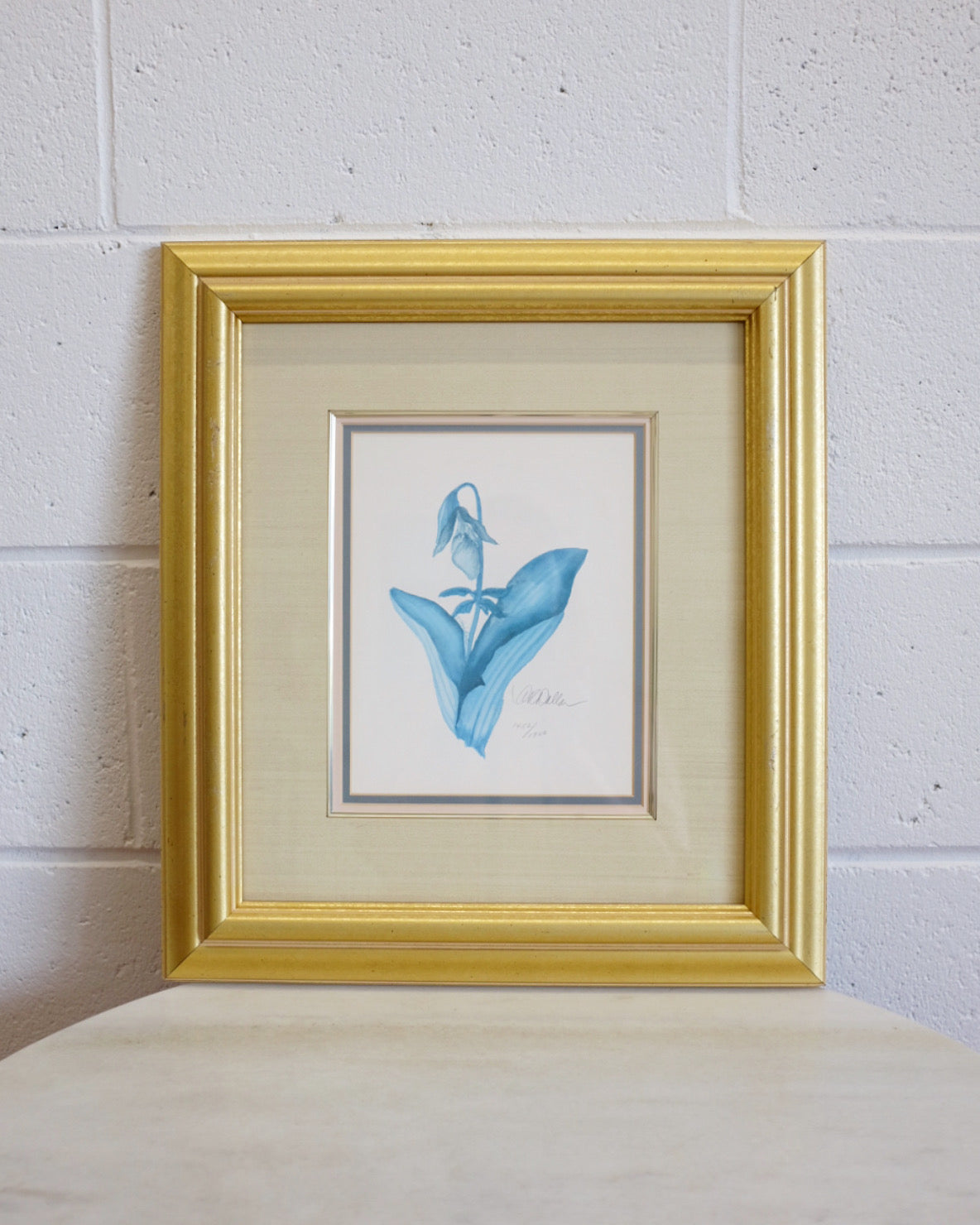 Signed & Numbered Blue Botanical Print