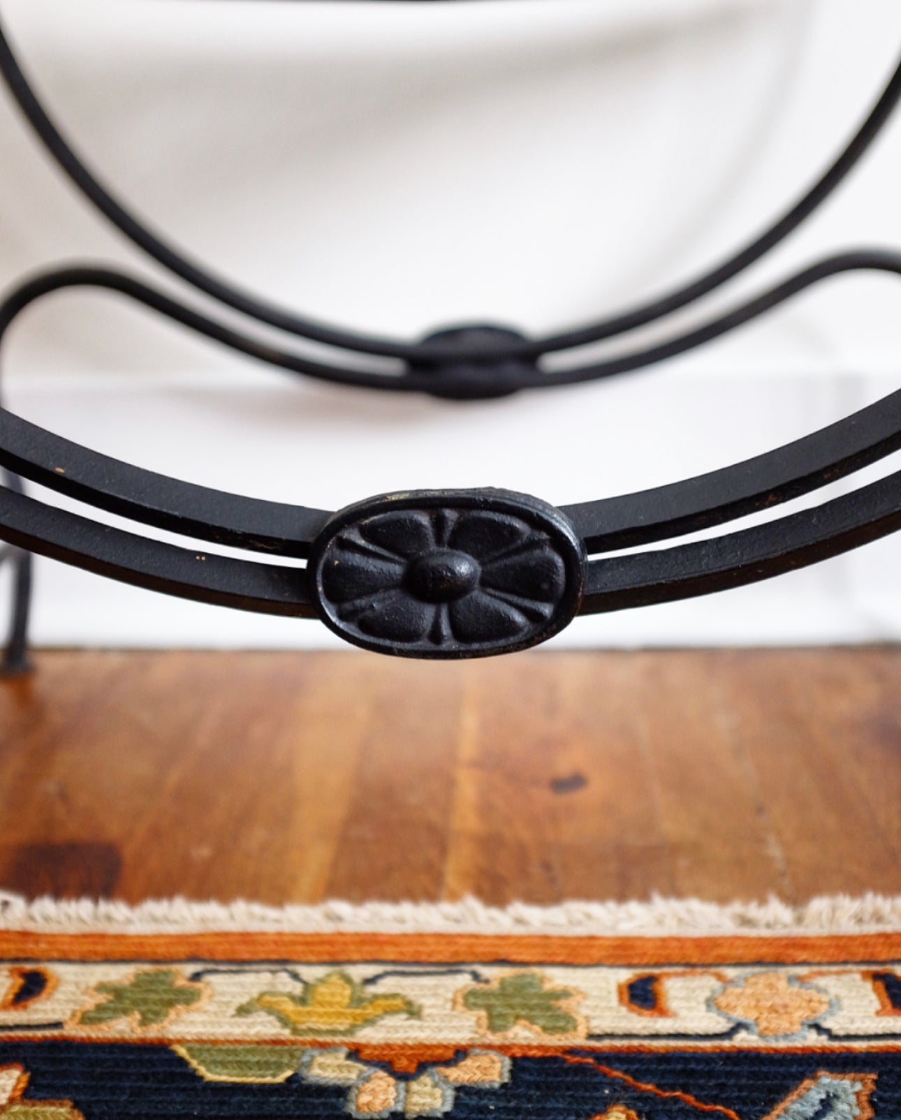 Mid Century Wrought Iron Savonarola Style Chair