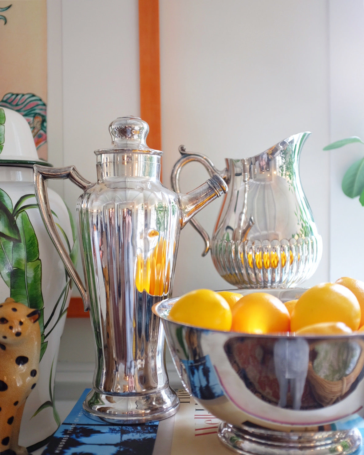 Silver Plate Cocktail Shaker and Pourer