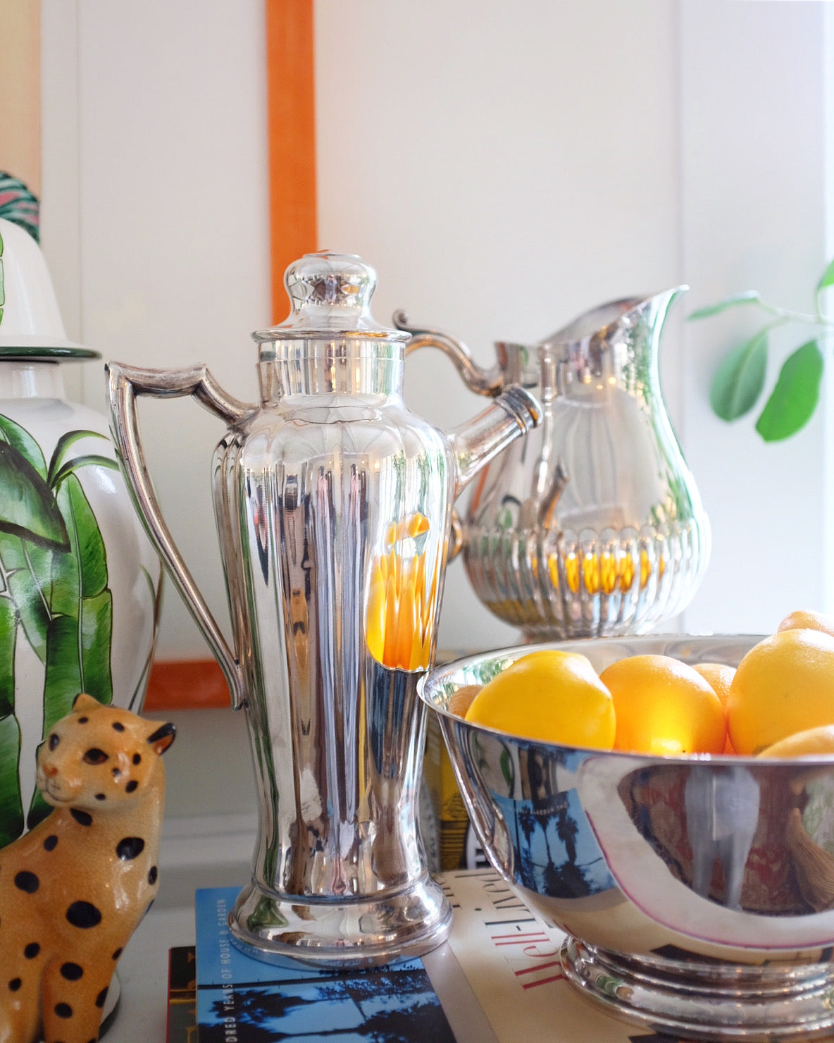 Silver Plate Cocktail Shaker and Pourer