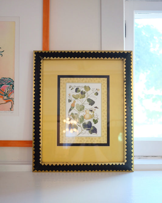 Black, Gold & Yellow Botanical Print