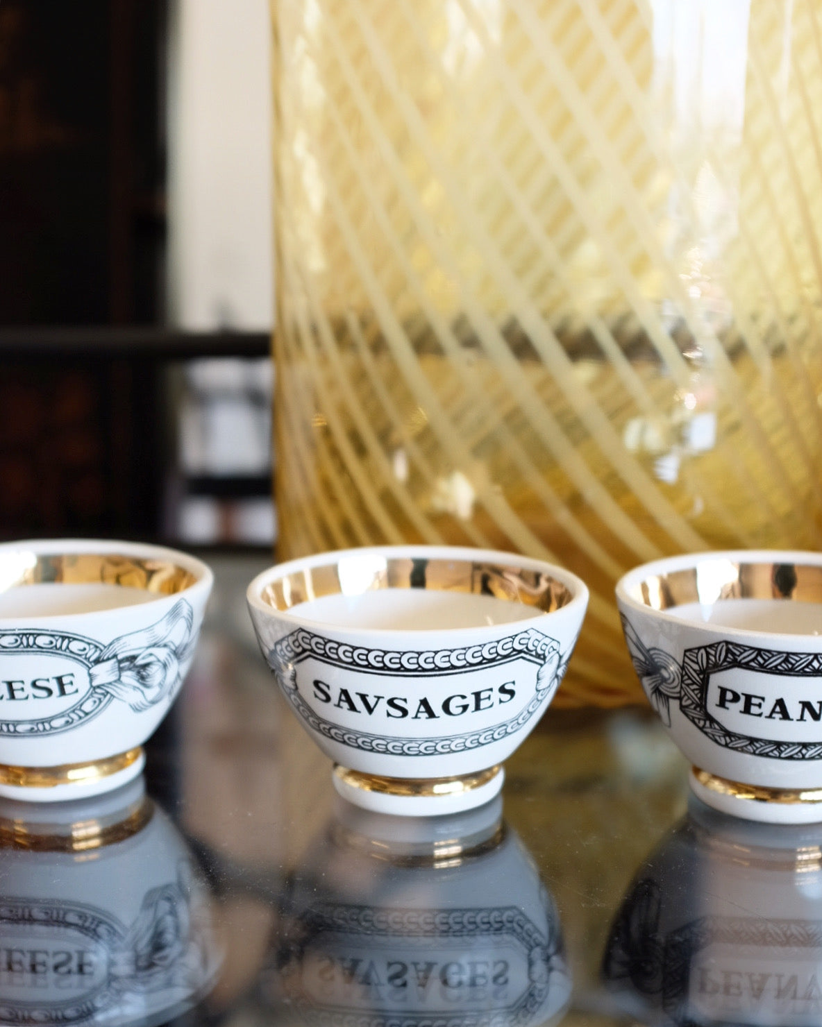 Set of 6 Fornasetti Snack Bowls