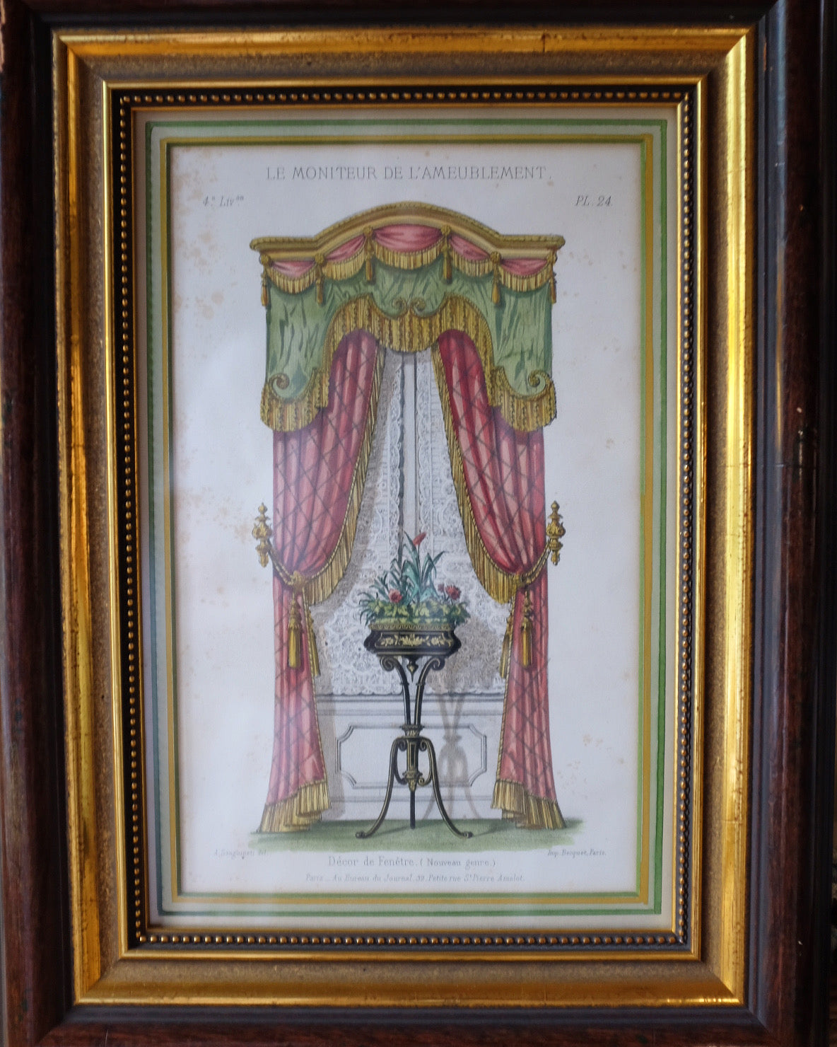 Set of 3 "Le Moniteur de L'Ameublement" Lithographs