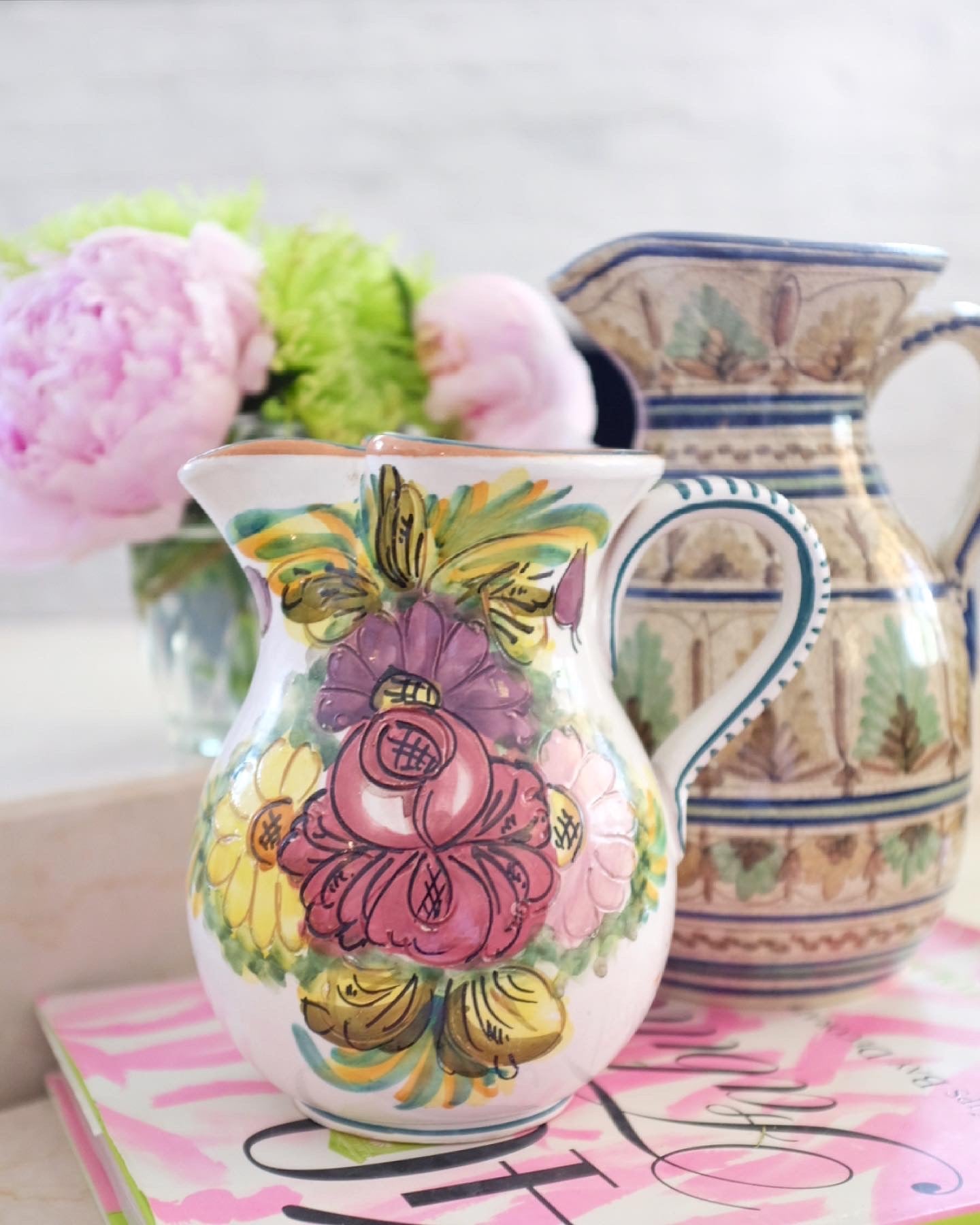 Hand Painted Small Pitcher