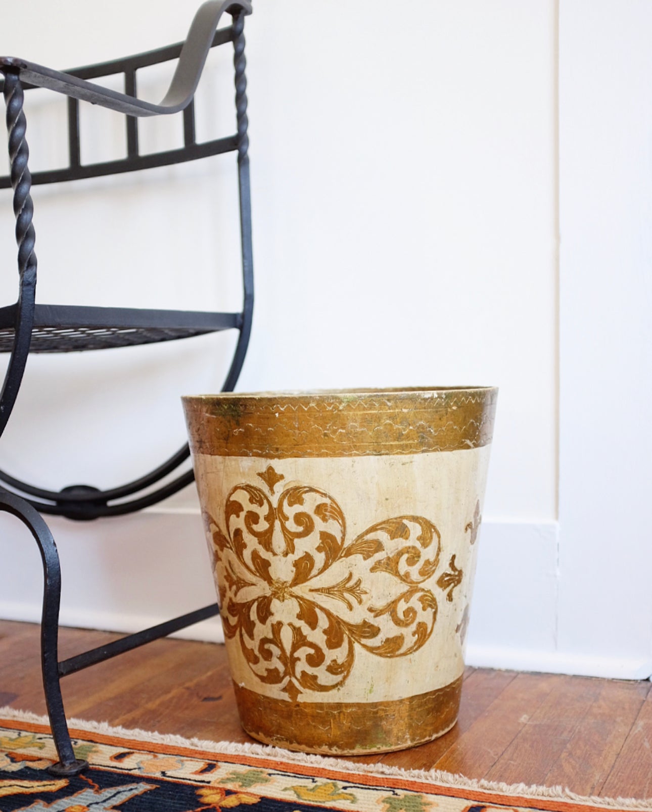 1950's Florentine Wastepaper Basket