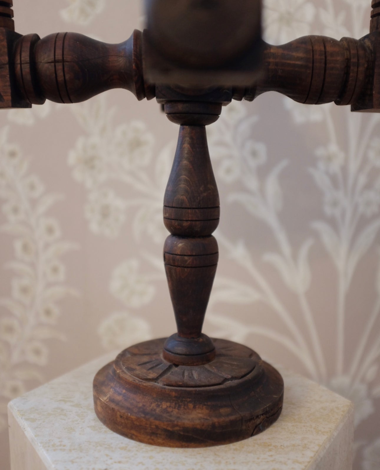 Carved Wood Candelabra