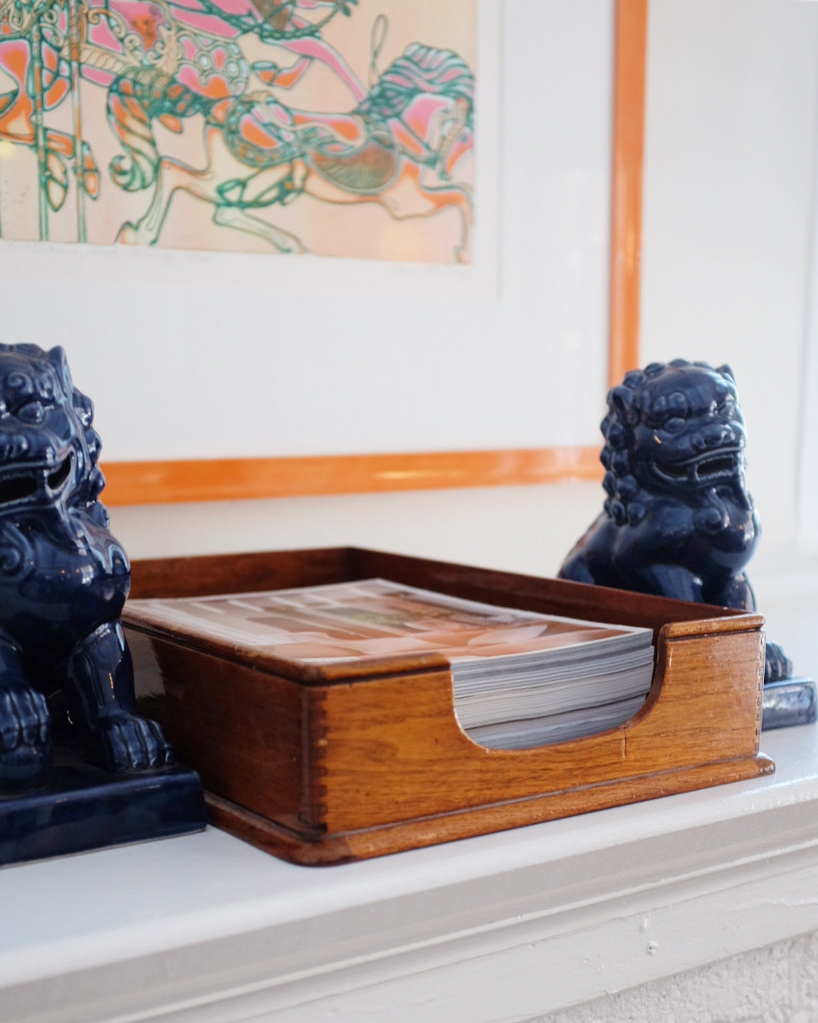 Mid Century Wood Legal Paper Tray