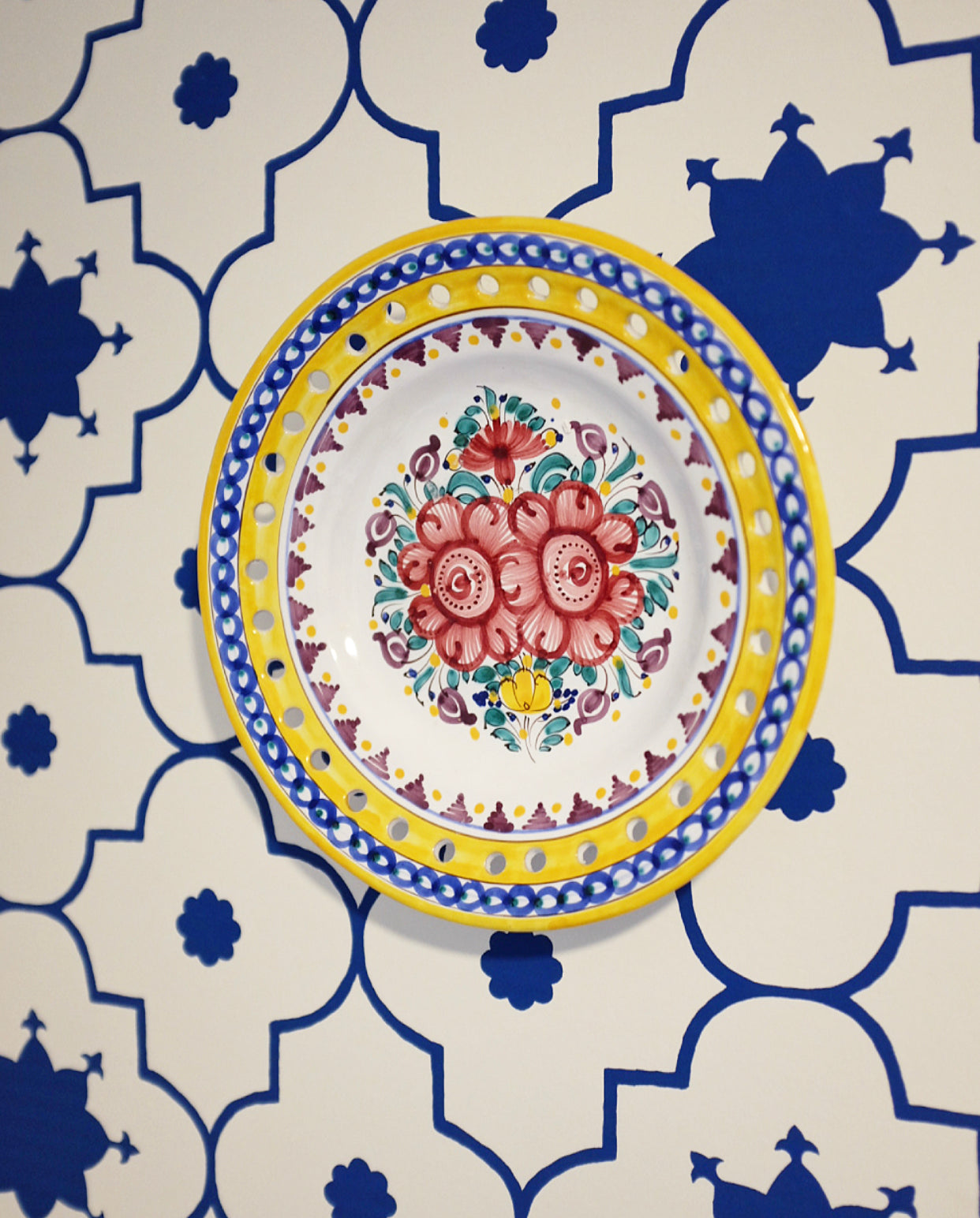 Small Portuguese Hand Painted Wall PlatePlate