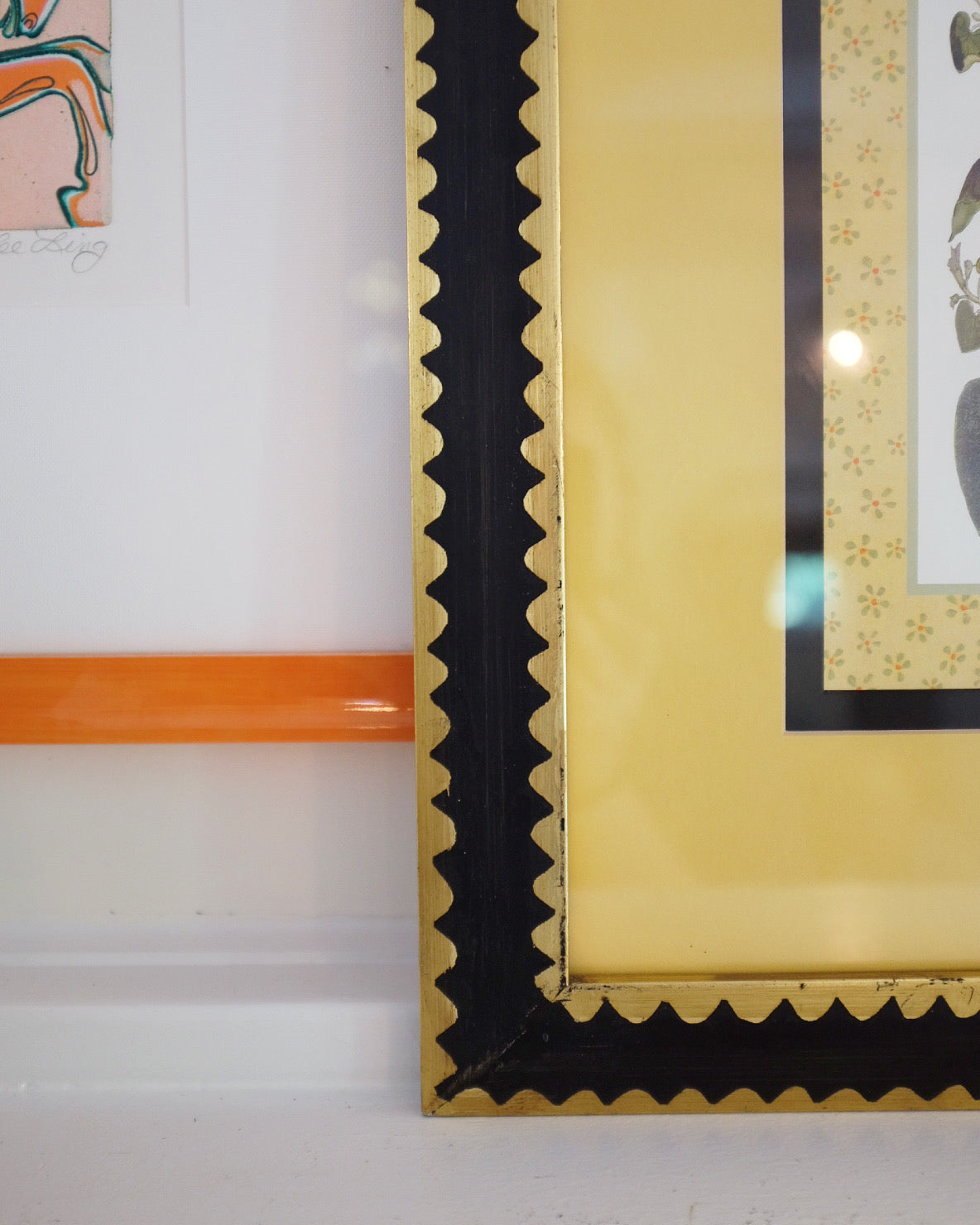 Black, Gold & Yellow Botanical Print