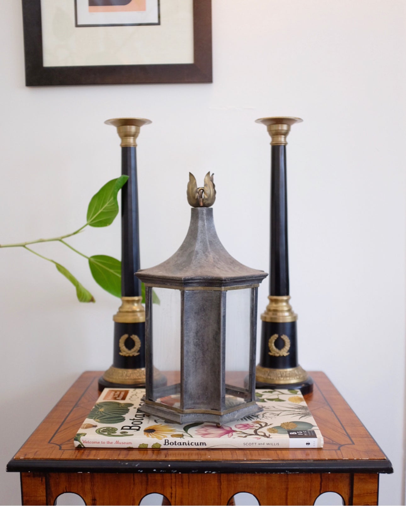 Small Metal and Brass Light Fixture