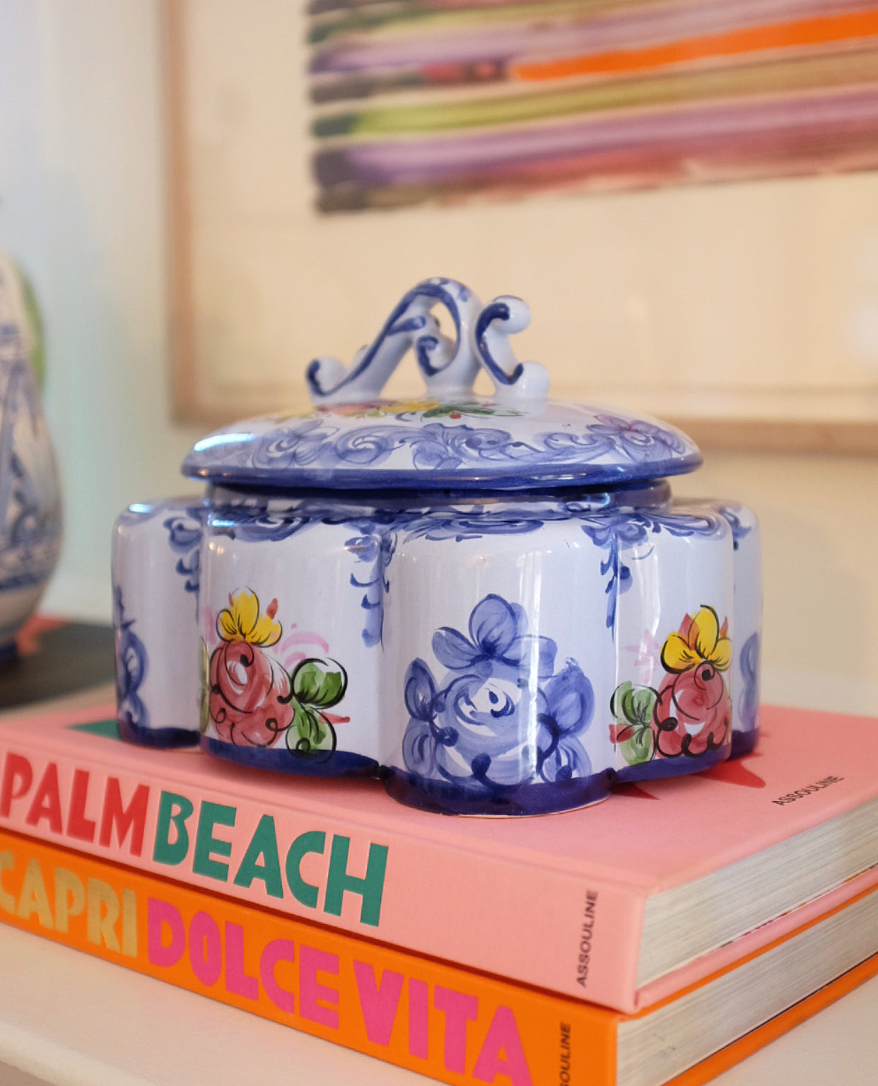 Blue Portuguese Hand Painted Catch All