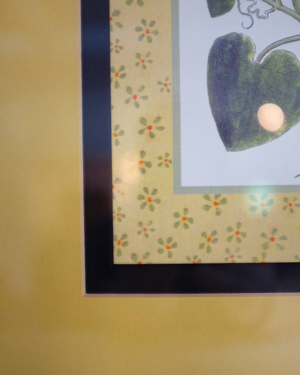 Black, Gold & Yellow Botanical Print