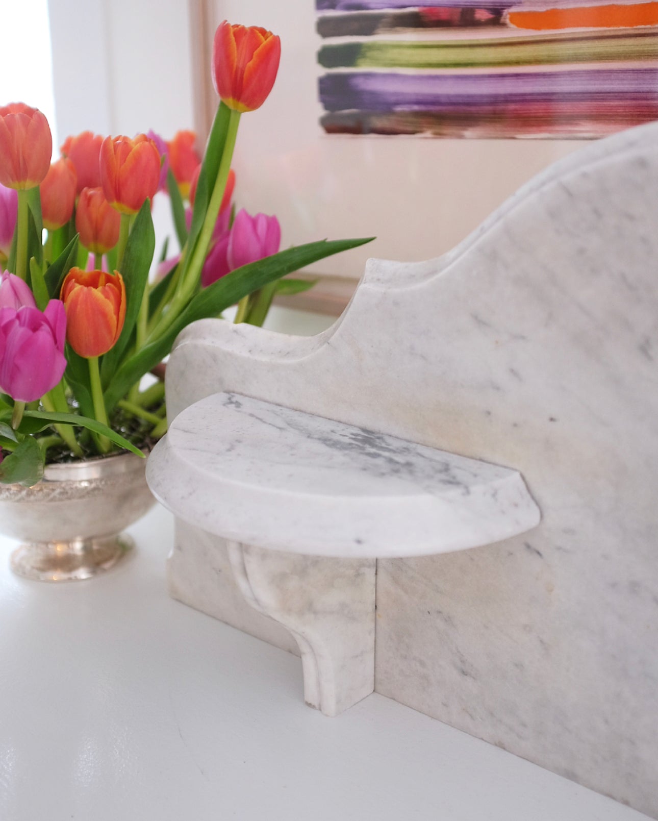 White Marble Shelf