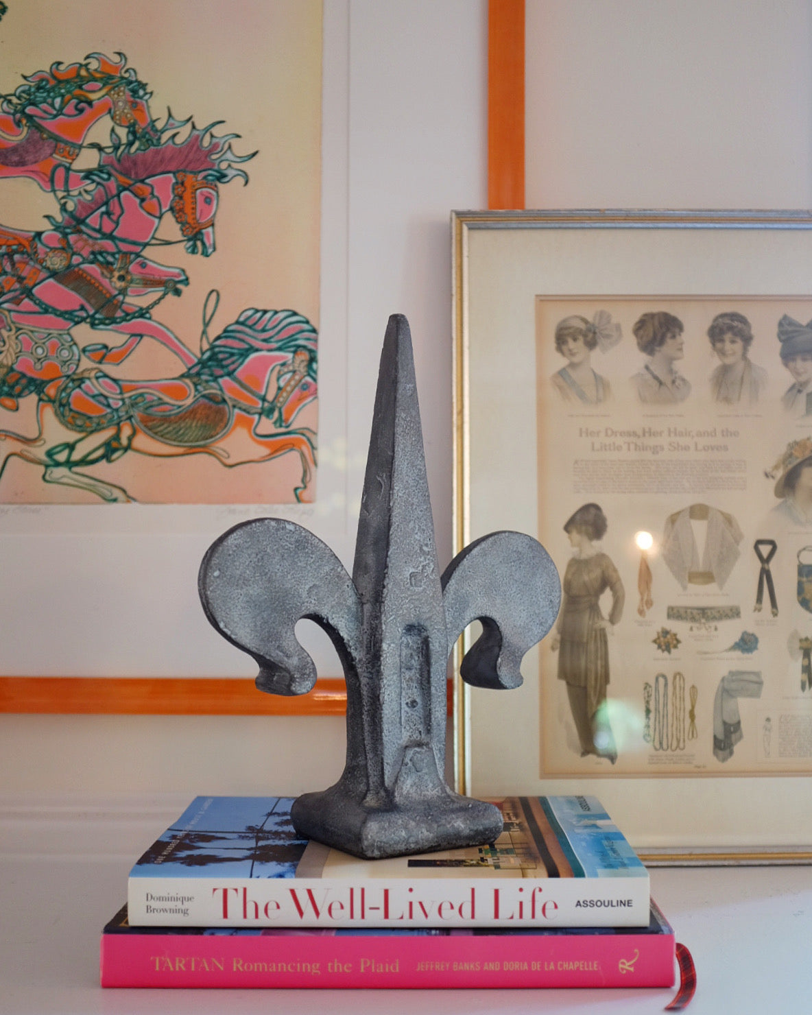 Silver Metal Restoration Hardware Fleur de Lis